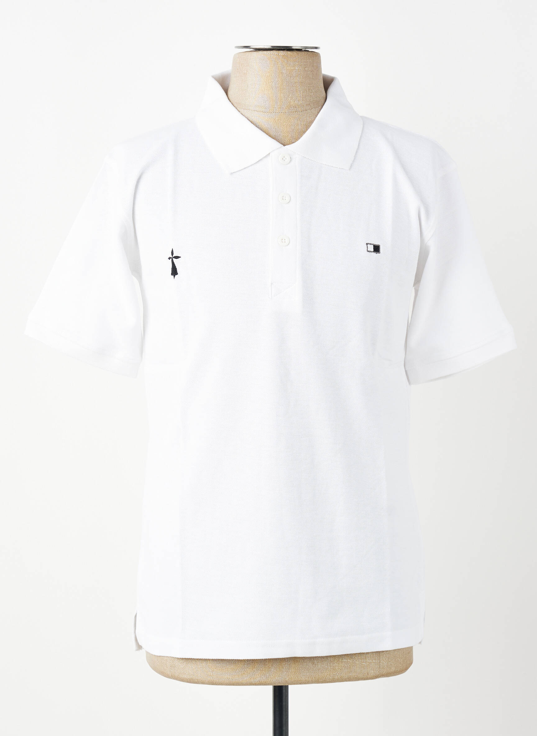 Polo tiesi kirpimas trumpas rankovės baltas GWEN & BLACK vyras