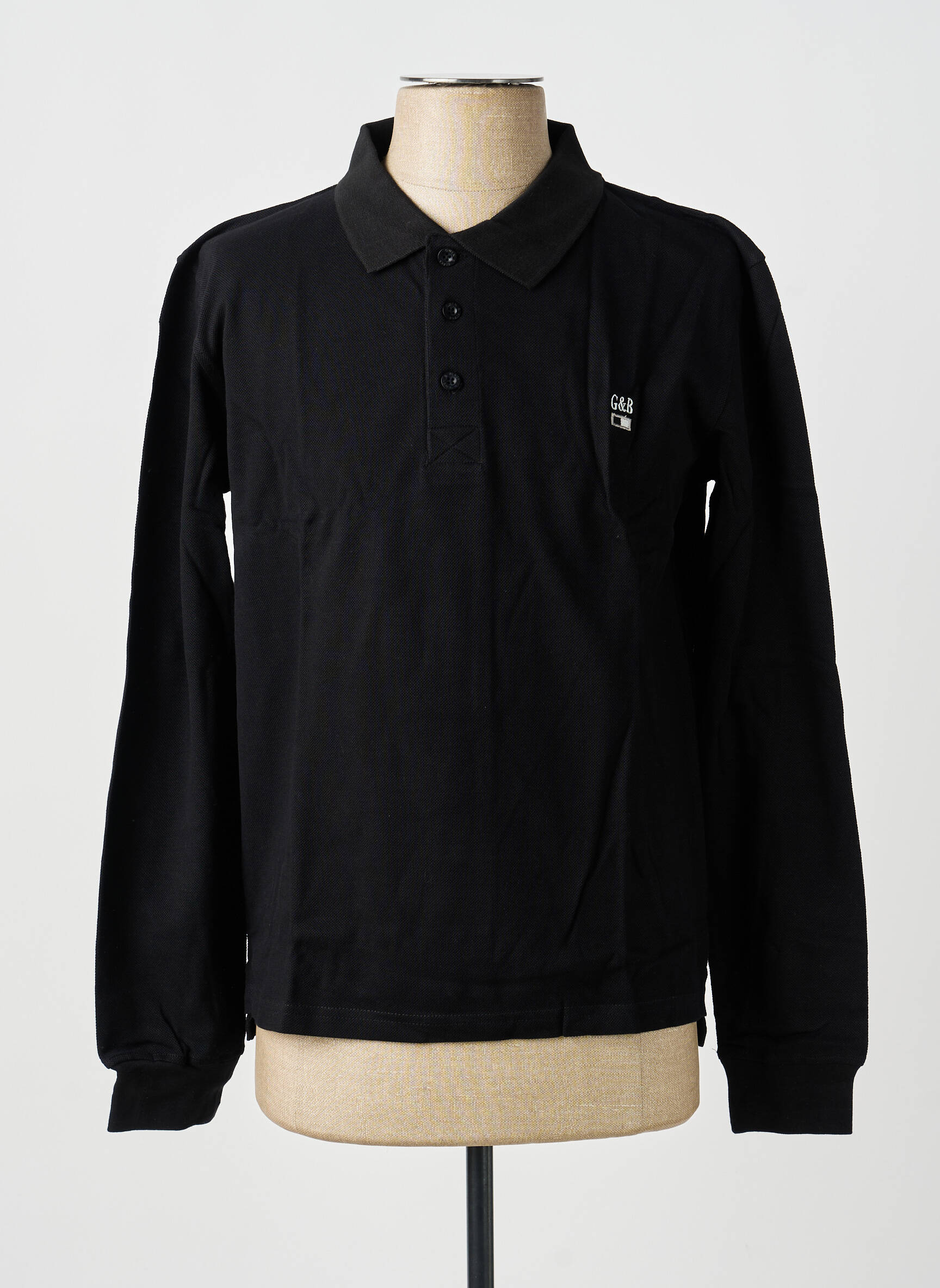Polo ilgos rankovės ilgos rankovės juodas GWEN & BLACK vyras