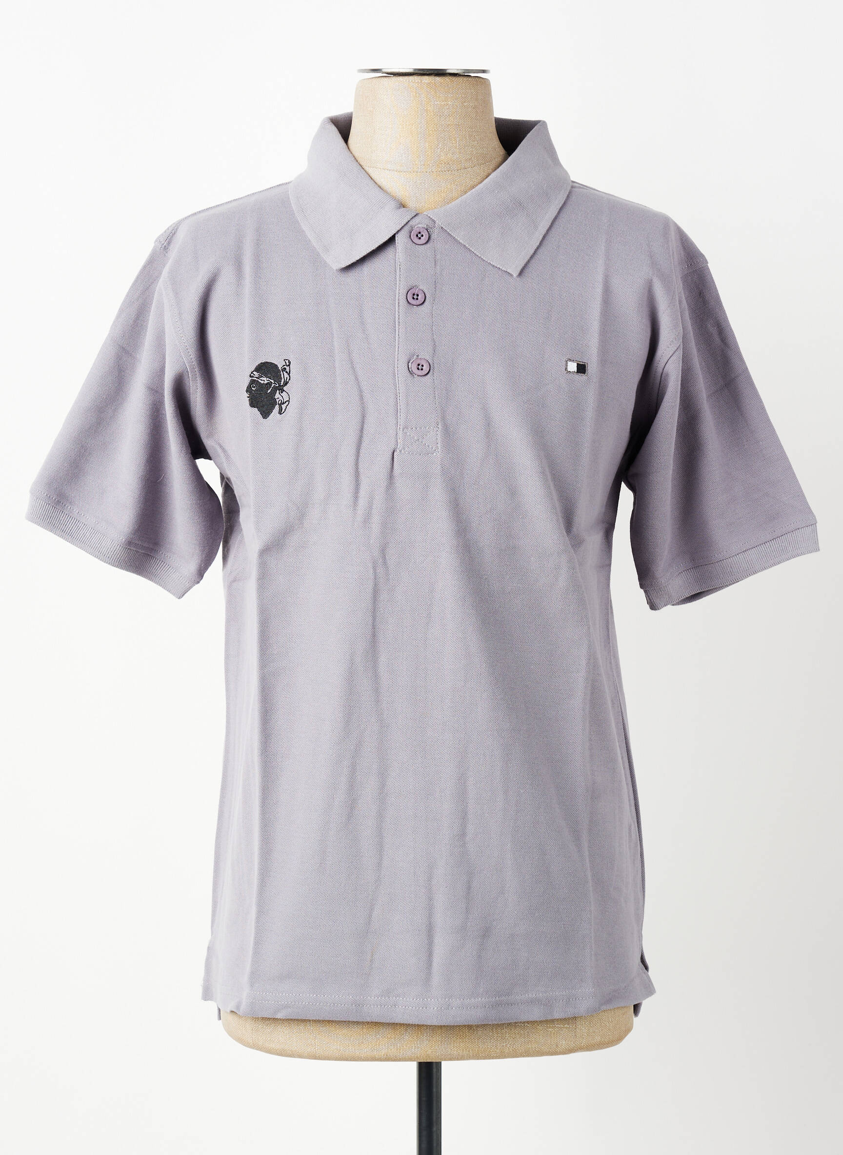 Polo tiesi kirpimas trumpas rankovės pilka GWEN & BLACK vyras