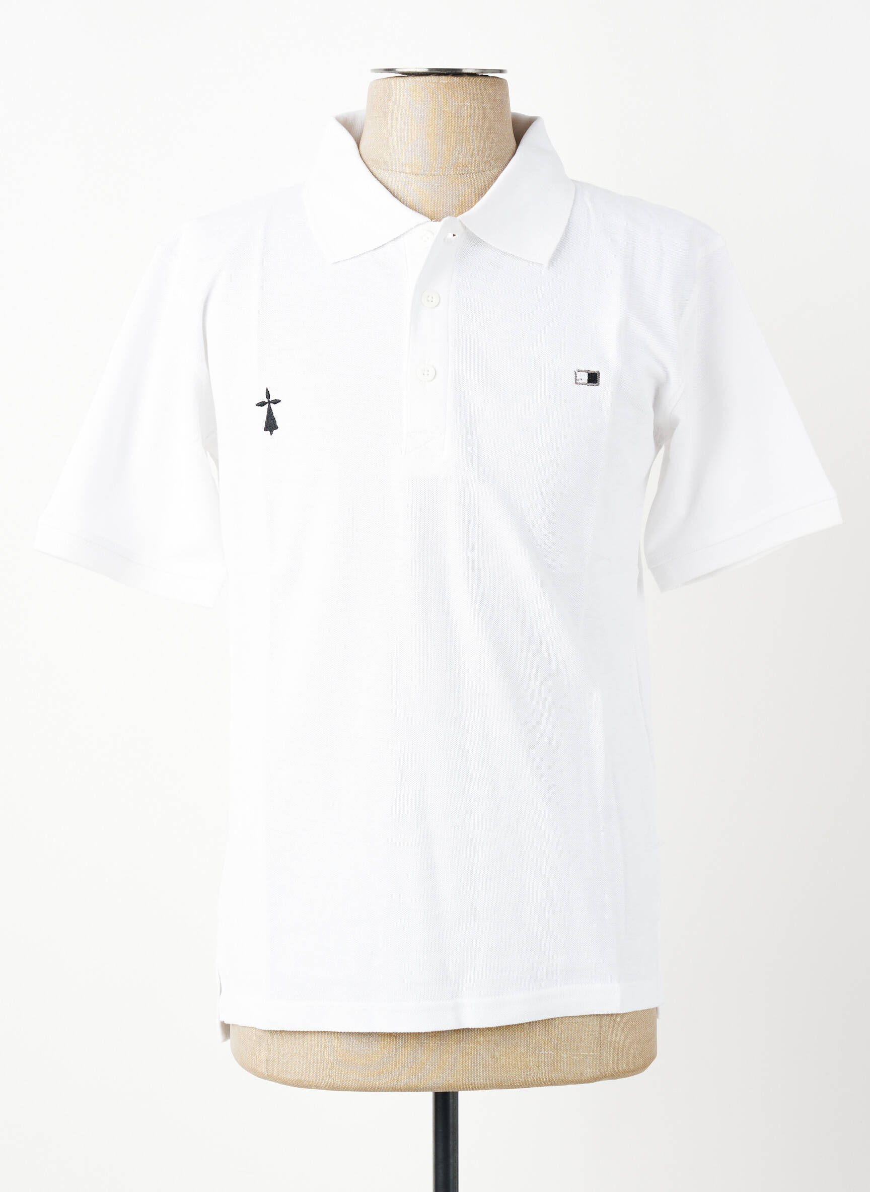 Polo tiesi kirpimas trumpas rankovės baltas GWEN & BLACK vyras