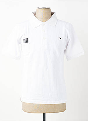 Polo tiesi kirpimas trumpas rankovės baltas GWEN & BLACK vyras