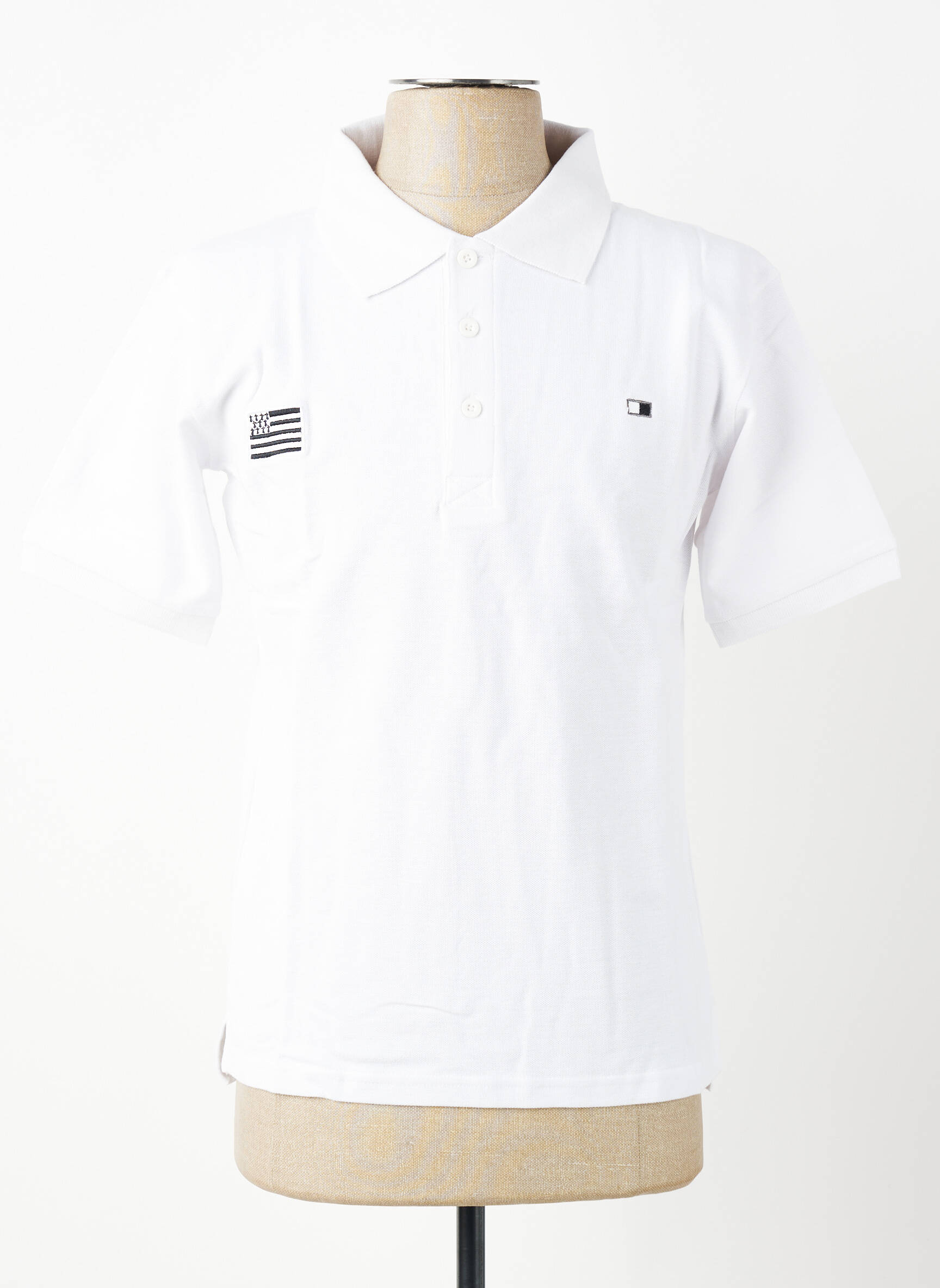 Polo tiesi kirpimas trumpas rankovės baltas GWEN & BLACK vyras