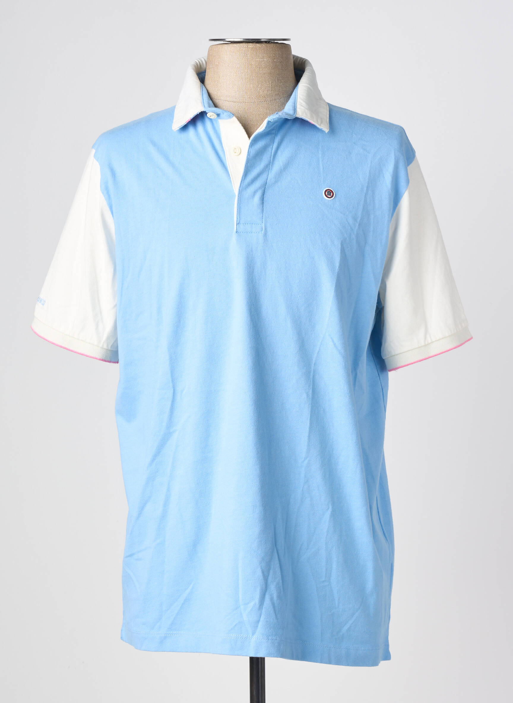 Polo jersey audinys trumpas rankovės mėlyna SERGE BLANCO vyras