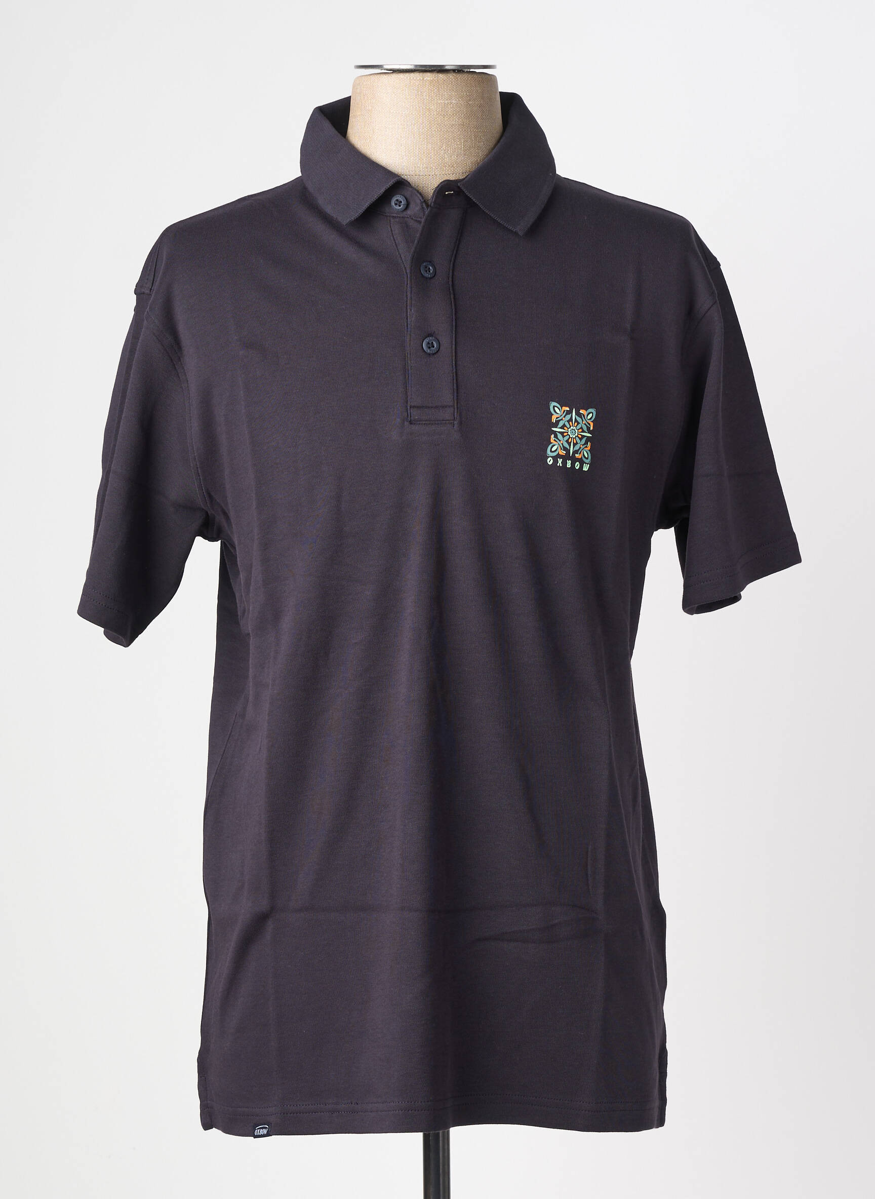 Polo jersey audinys trumpas rankovės juodas OXBOW vyras