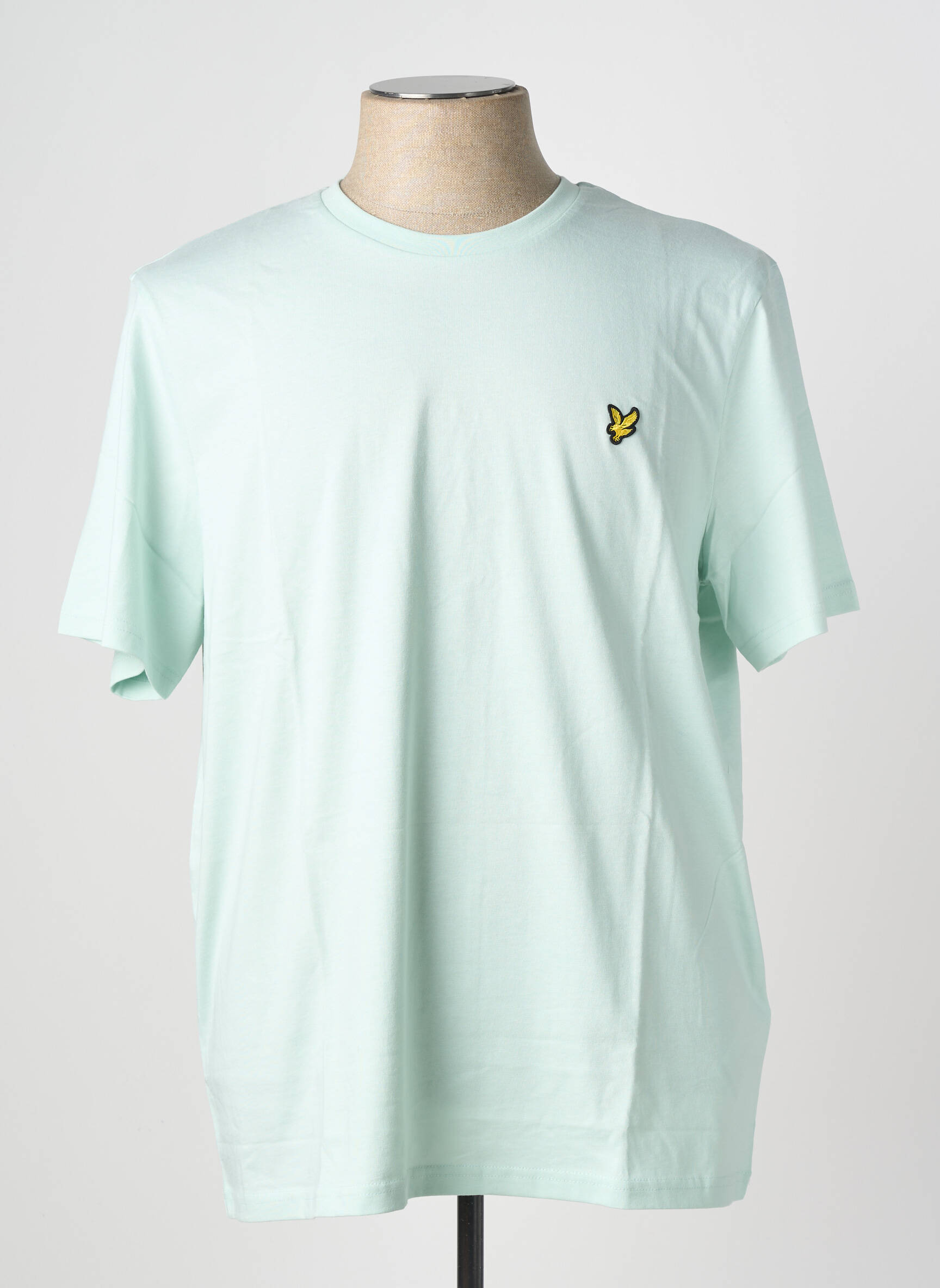 T-marškinys siuvinėjimas trumpas rankovės mėlyna LYLE & SCOTT vyras