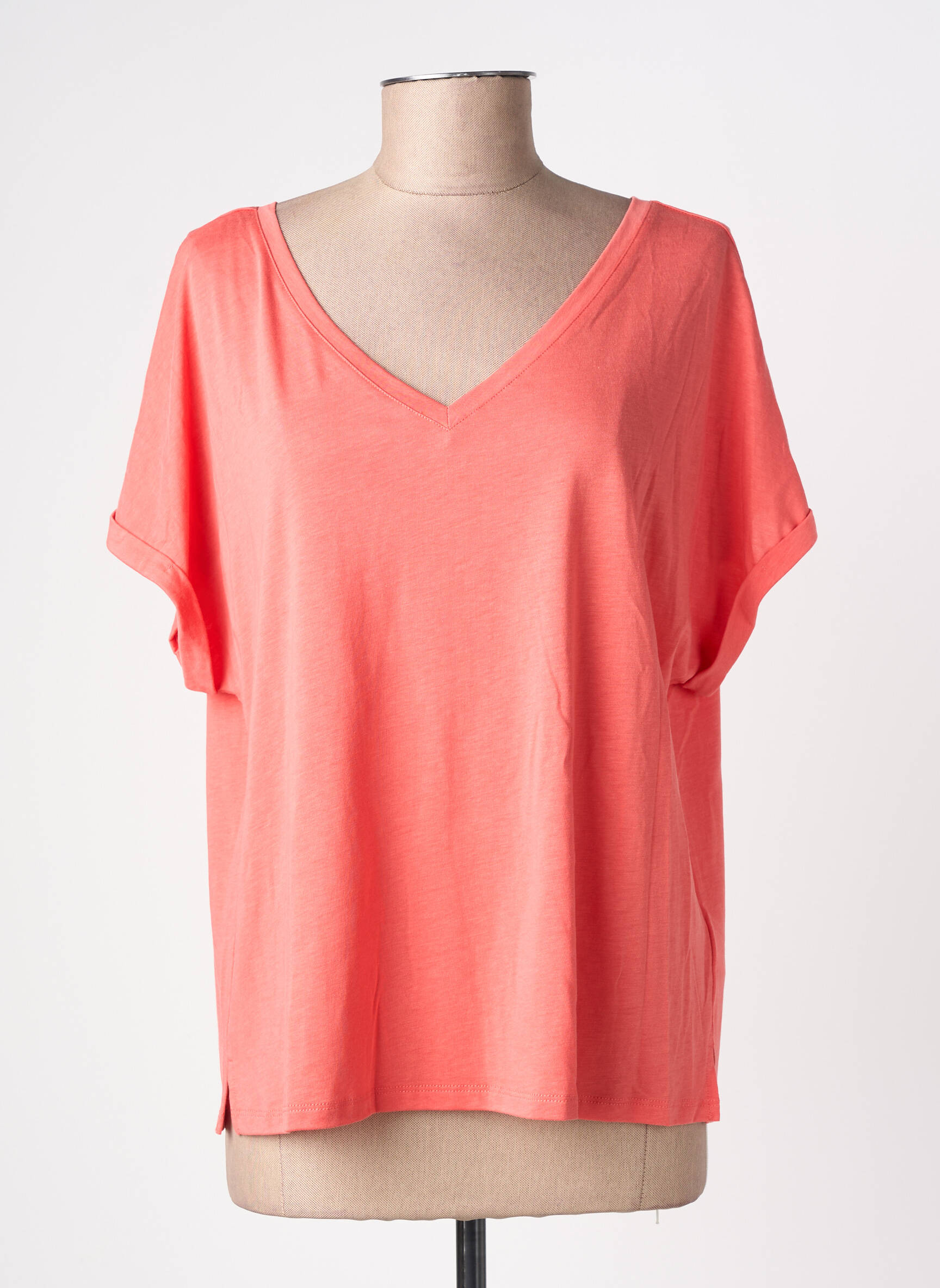 T-marškinys col v trumpas rankovės raudona LOLA ESPELETA moteris