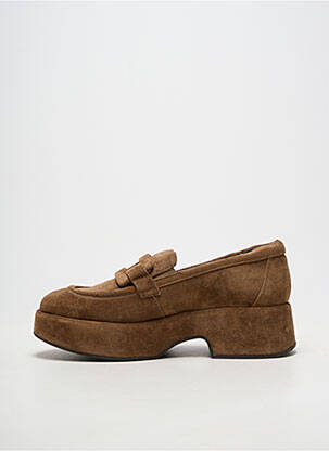 Mokasīnai nubuko audinys kulnas nuo 4 iki 6 cm rudas SOFTWAVES moteris