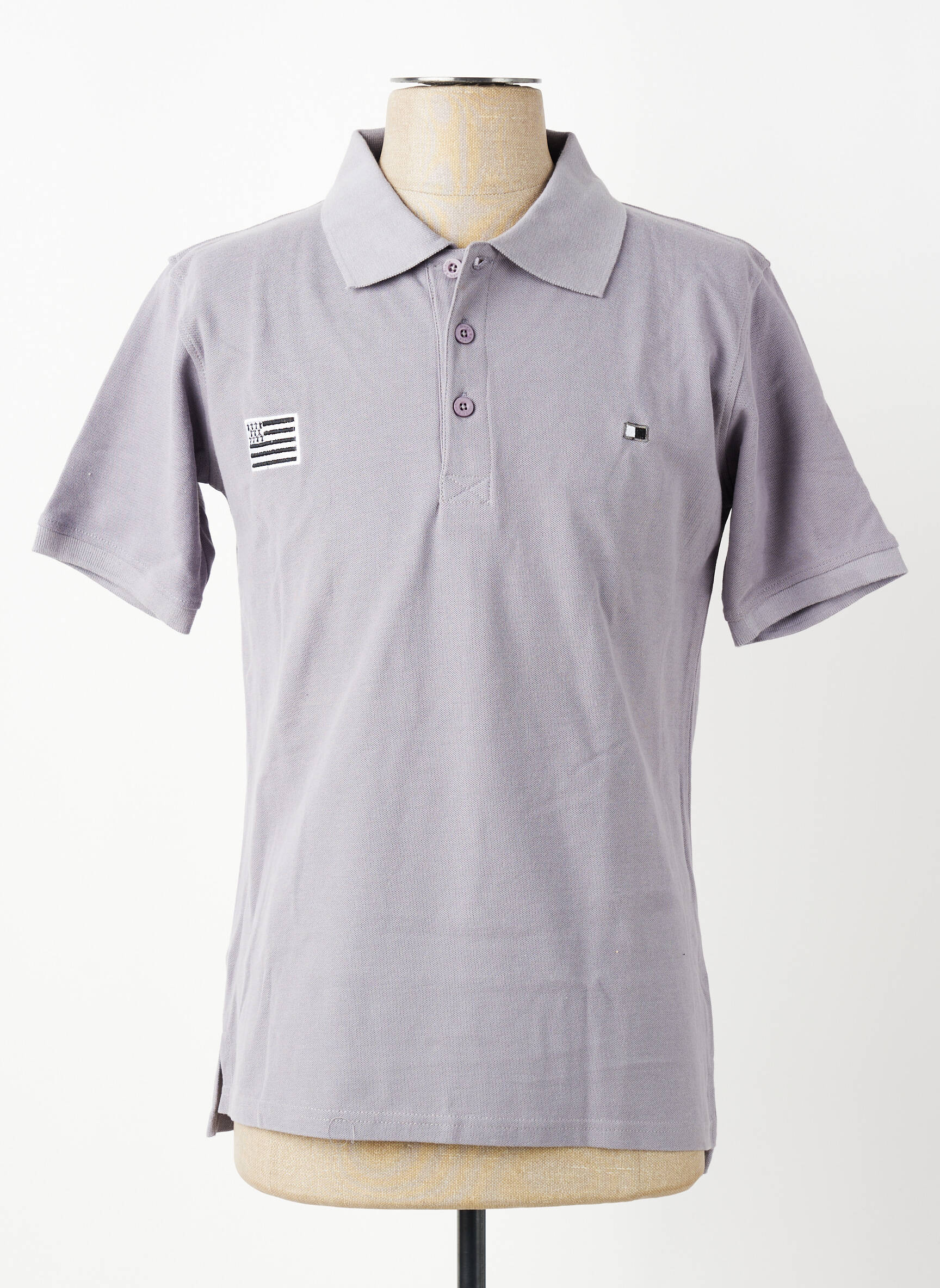 Polo tiesi kirpimas trumpas rankovės pilka GWEN & BLACK vyras