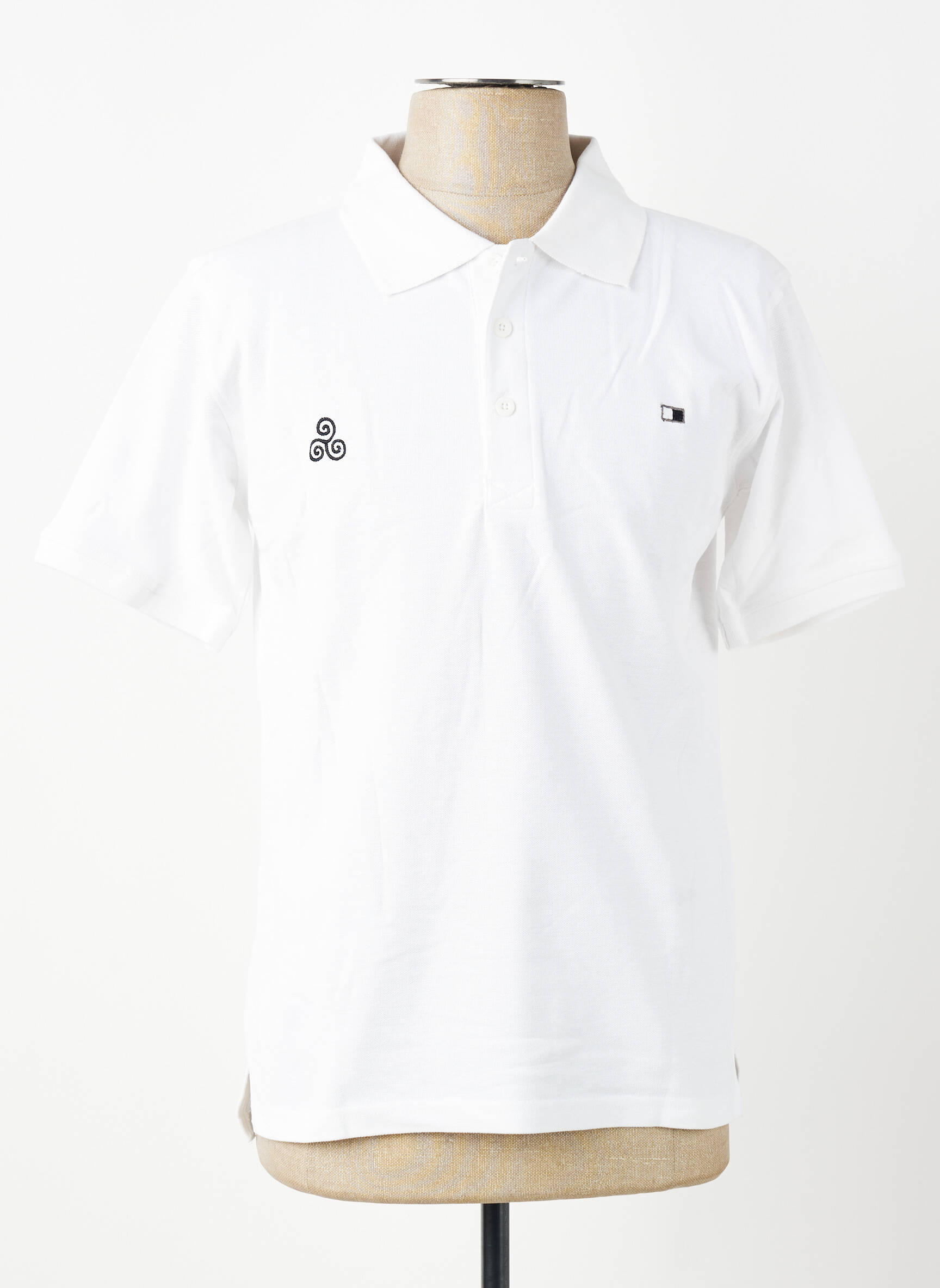 Polo tiesi kirpimas trumpas rankovės baltas GWEN & BLACK vyras