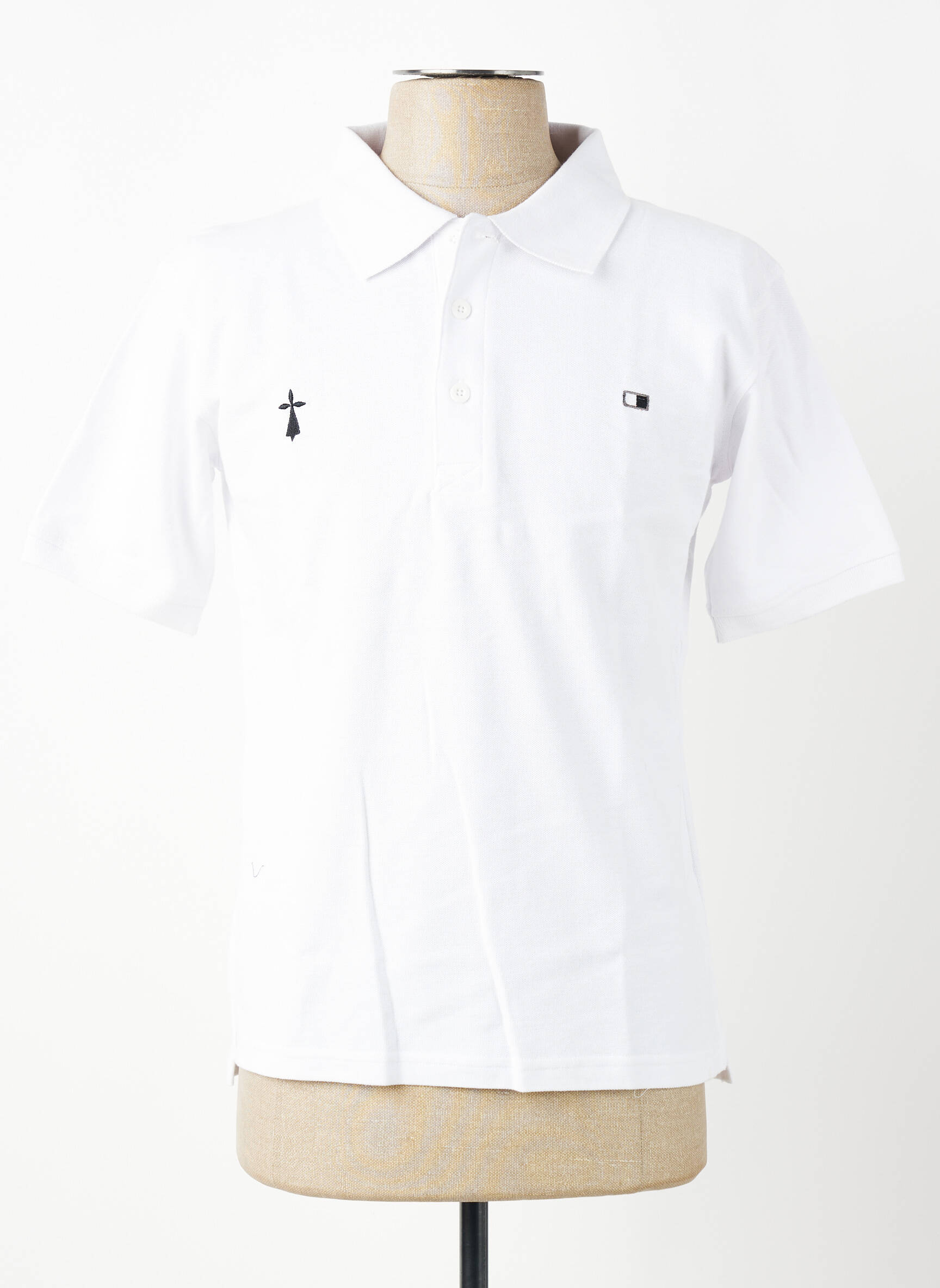 Polo tiesi kirpimas trumpas rankovės baltas GWEN & BLACK vyras