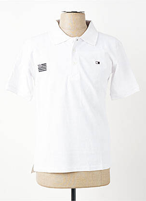 Polo tiesi kirpimas trumpas rankovės baltas GWEN & BLACK vyras