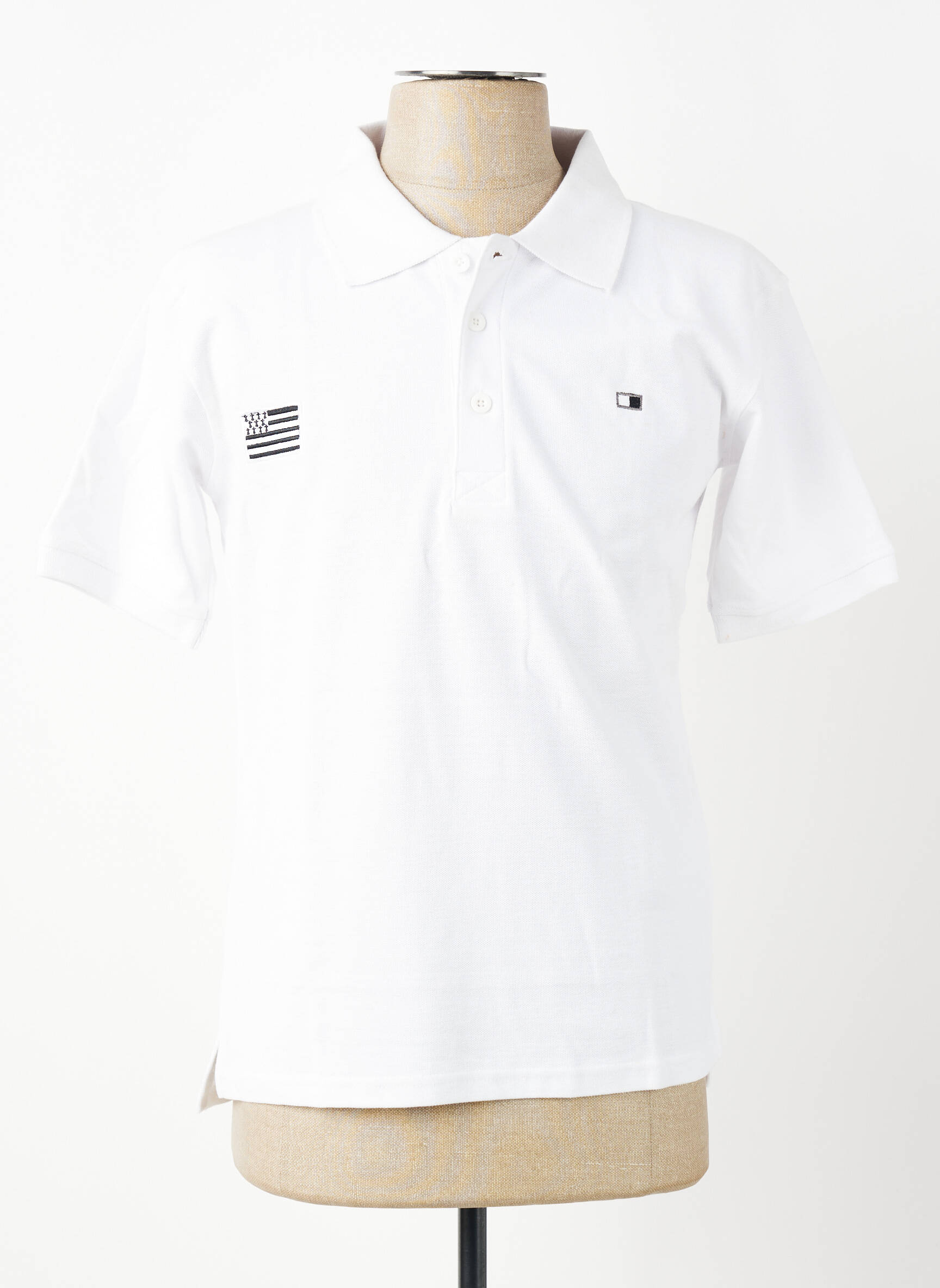 Polo tiesi kirpimas trumpas rankovės baltas GWEN & BLACK vyras