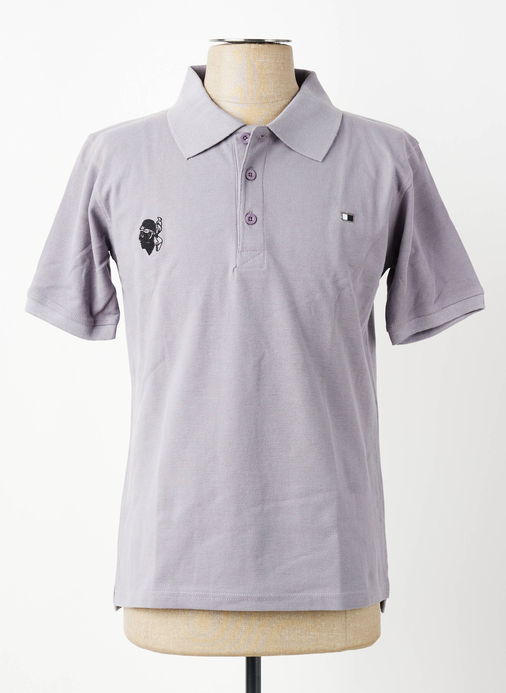 Polo tiesi kirpimas trumpas rankovės pilka GWEN & BLACK vyras