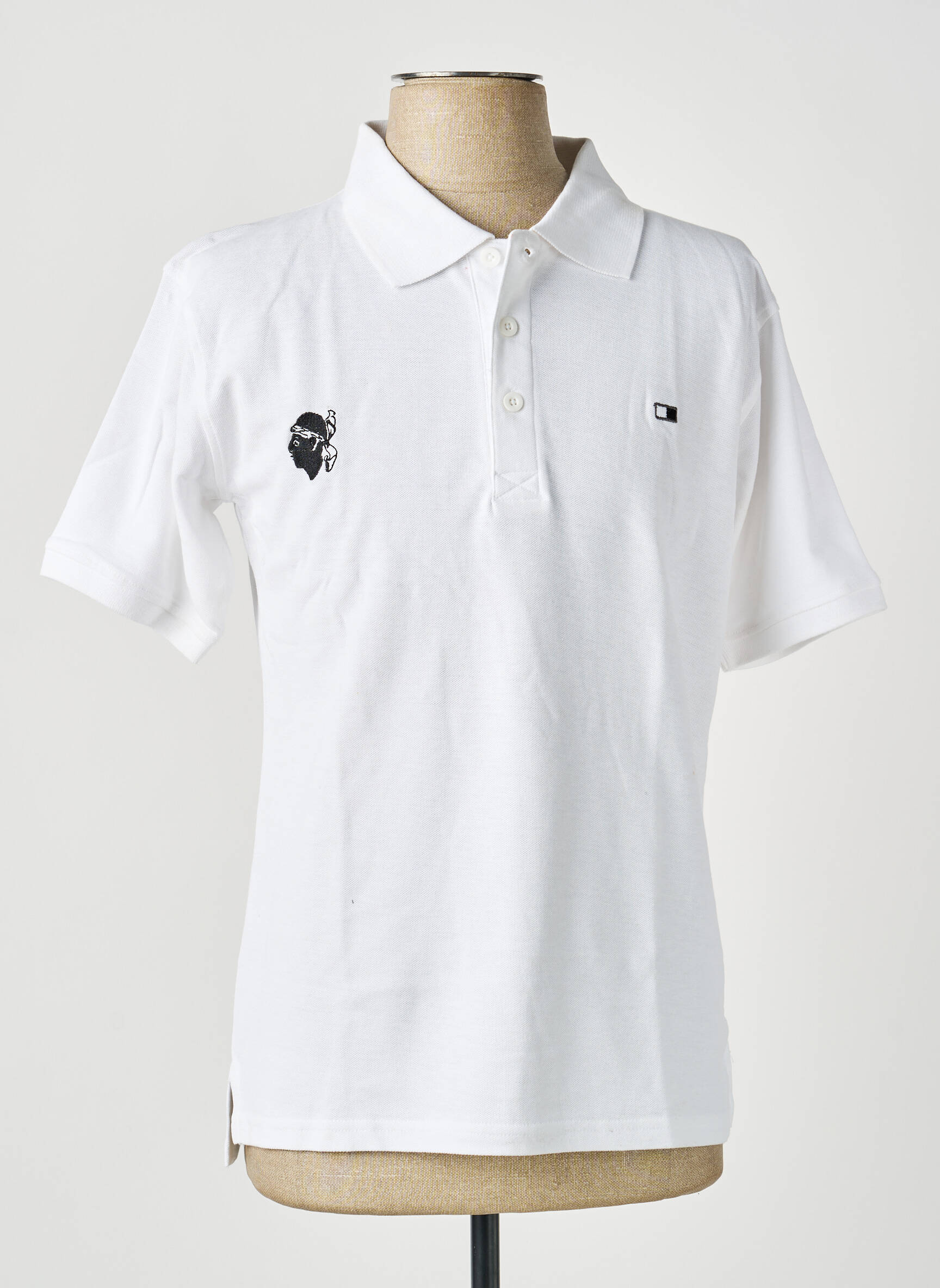 Polo tiesi kirpimas trumpas rankovės baltas GWEN & BLACK vyras