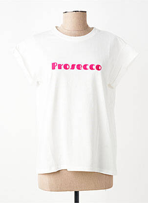 T-marškinys floqué serigrafija trumpas rankovės baltas GRACE & MILA moteris