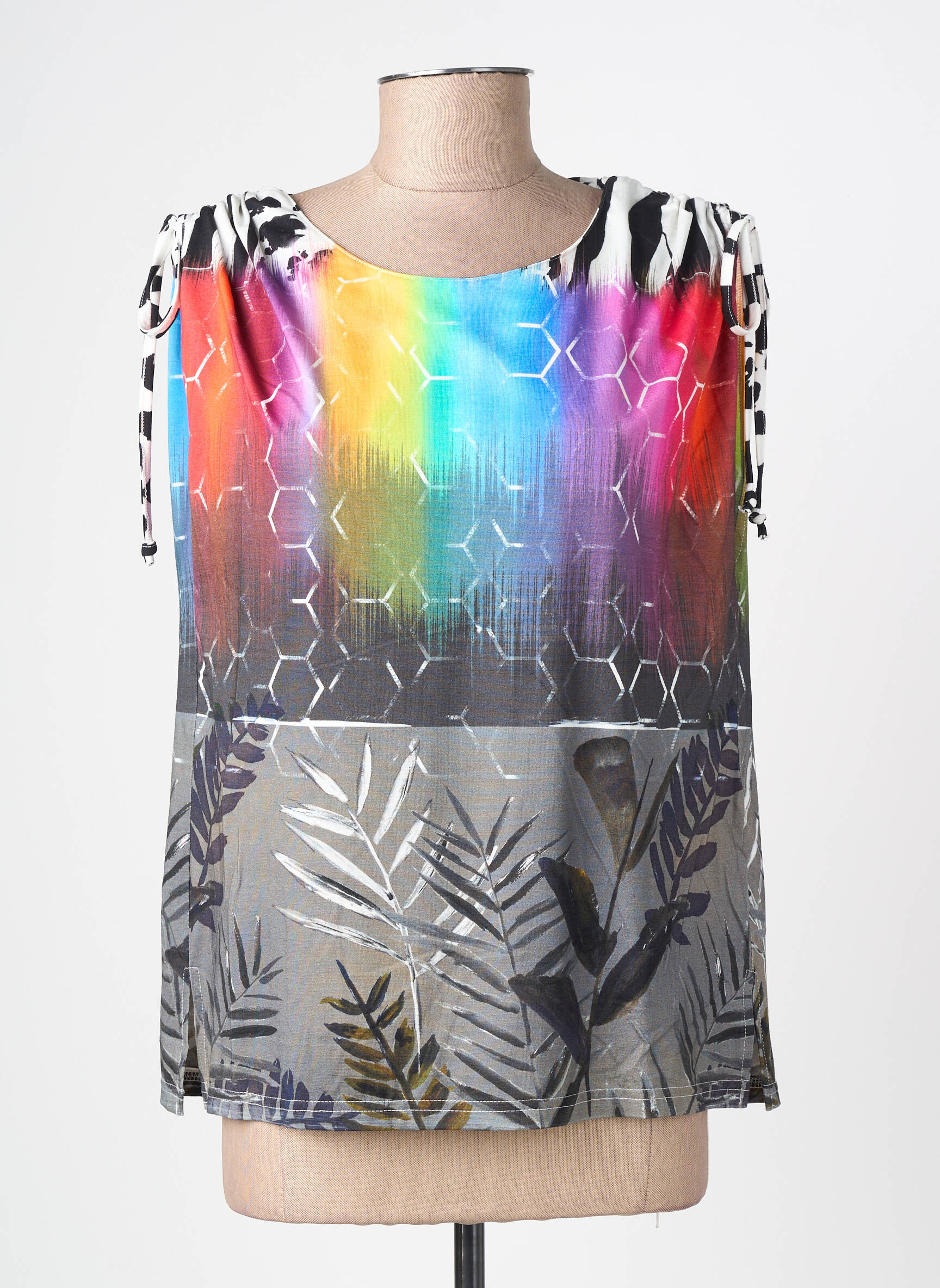 Viršūnė tamprumas trumpas rankovės juodas MERI & ESCA moteris