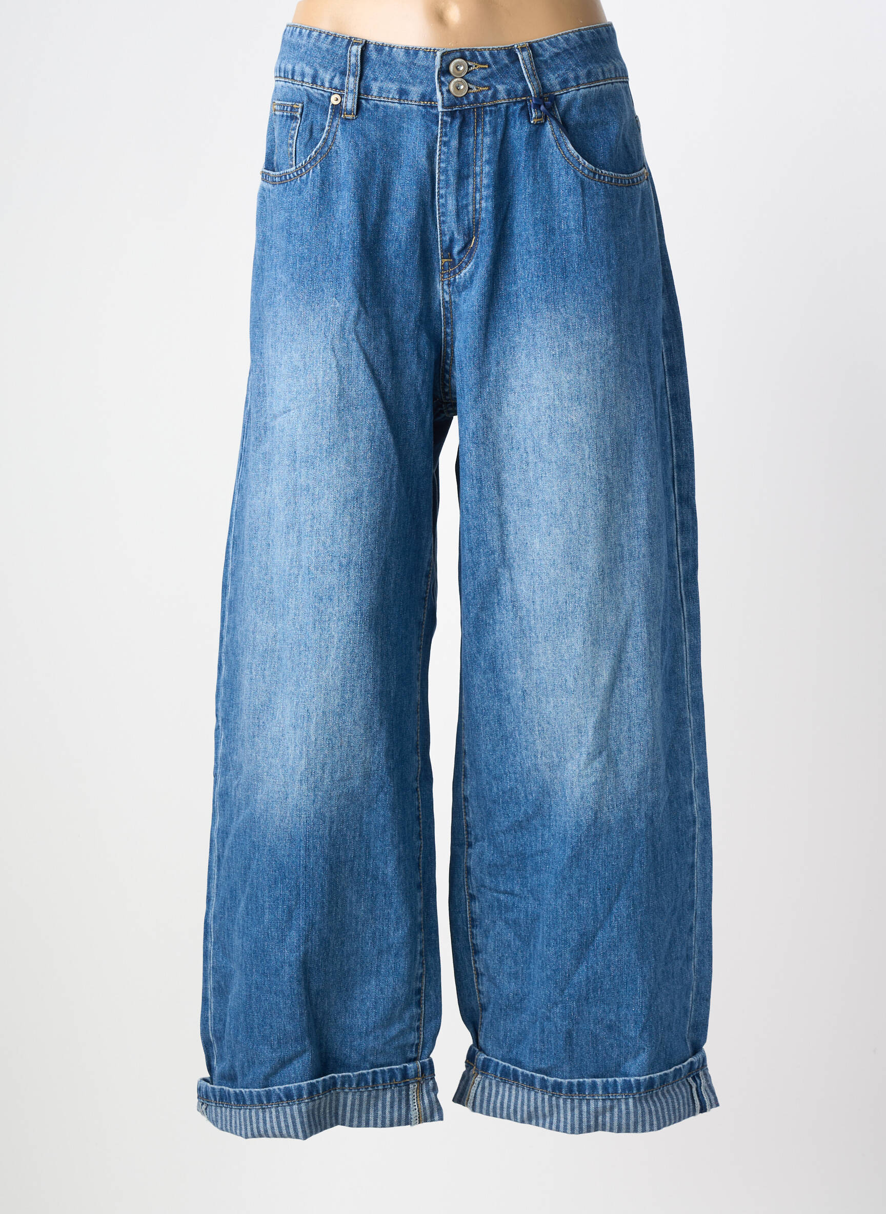 Plačios džinsai normala dydis normala dydis mėlyna DENIM DAYS moteris