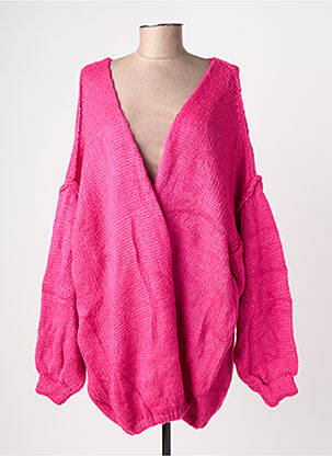 Ilgų rankovių liemenė ilgos rankovės rožinė TRICOT STATION moteris