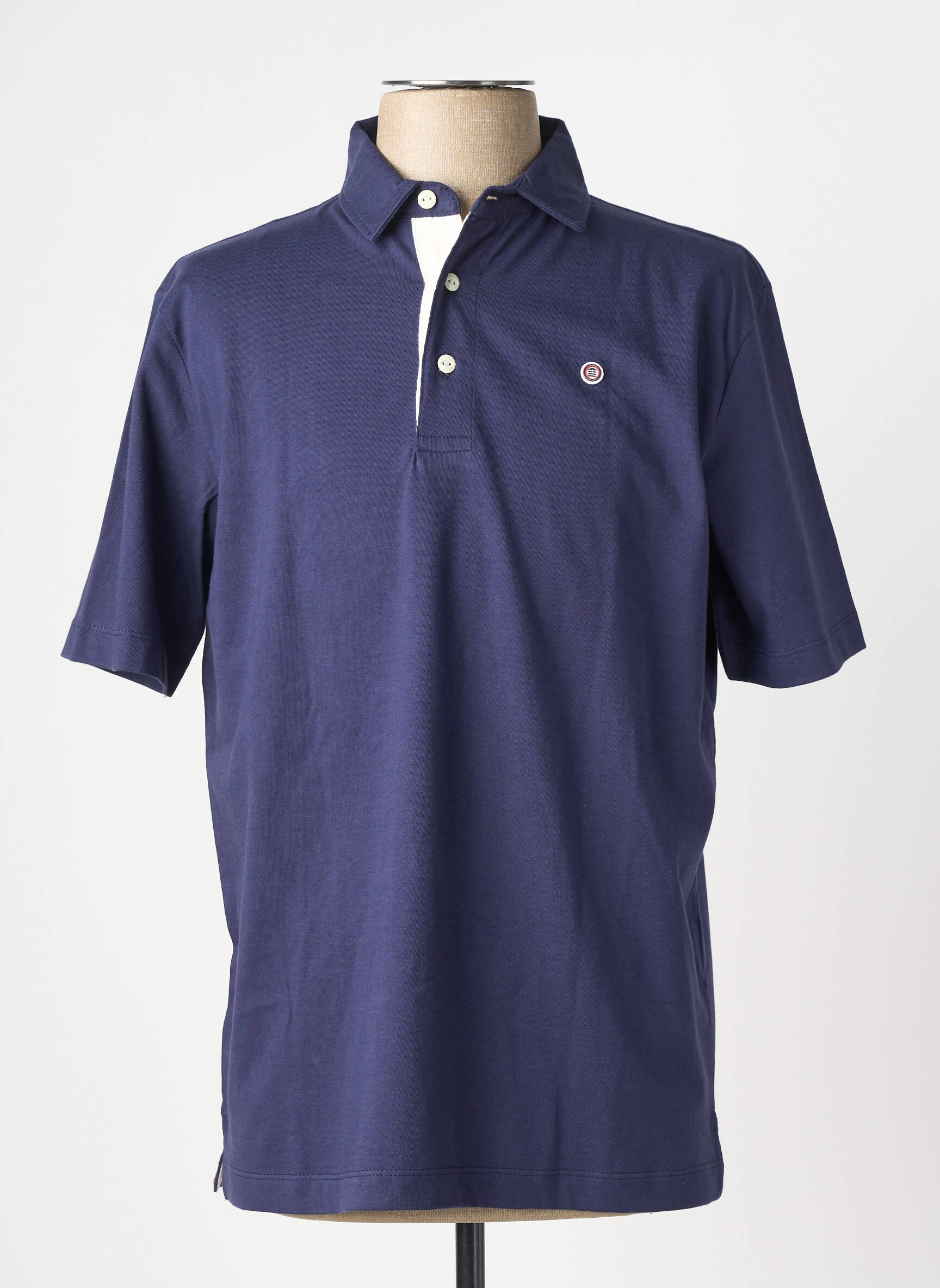 Polo jersey audinys trumpas rankovės mėlyna SERGE BLANCO vyras