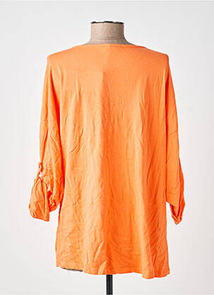 T-marškinys ilgos rankovės ilgos rankovės oranžinė NEW COLLECTION moteris