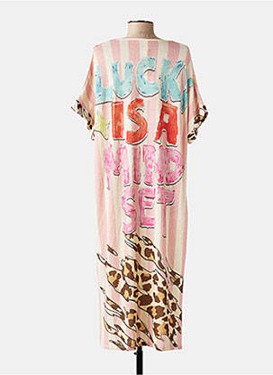 Ilga suknelė trumpas rankovės trumpas rankovės rožinė NEW COLLECTION moteris