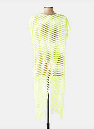 Trumpa rankovė tunika lengva ir skaidri tamsiai geltona NEW COLLECTION moteris