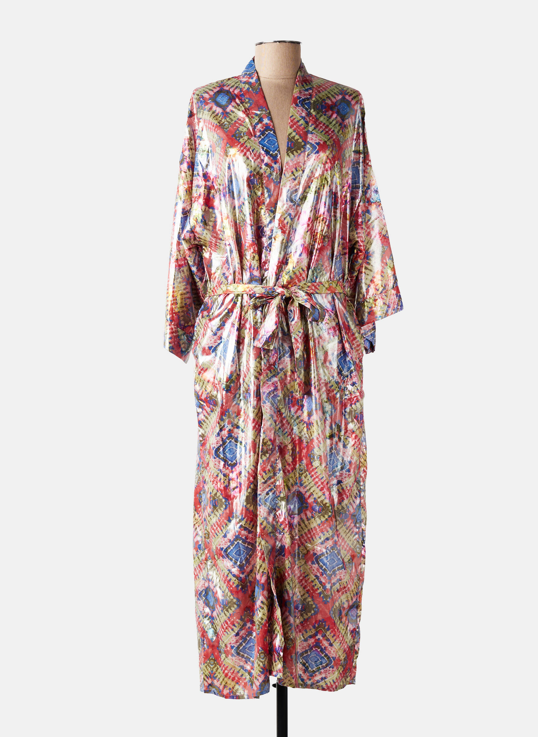 Kimono striukė fantazijos raštas rožinė BIANCA moteris