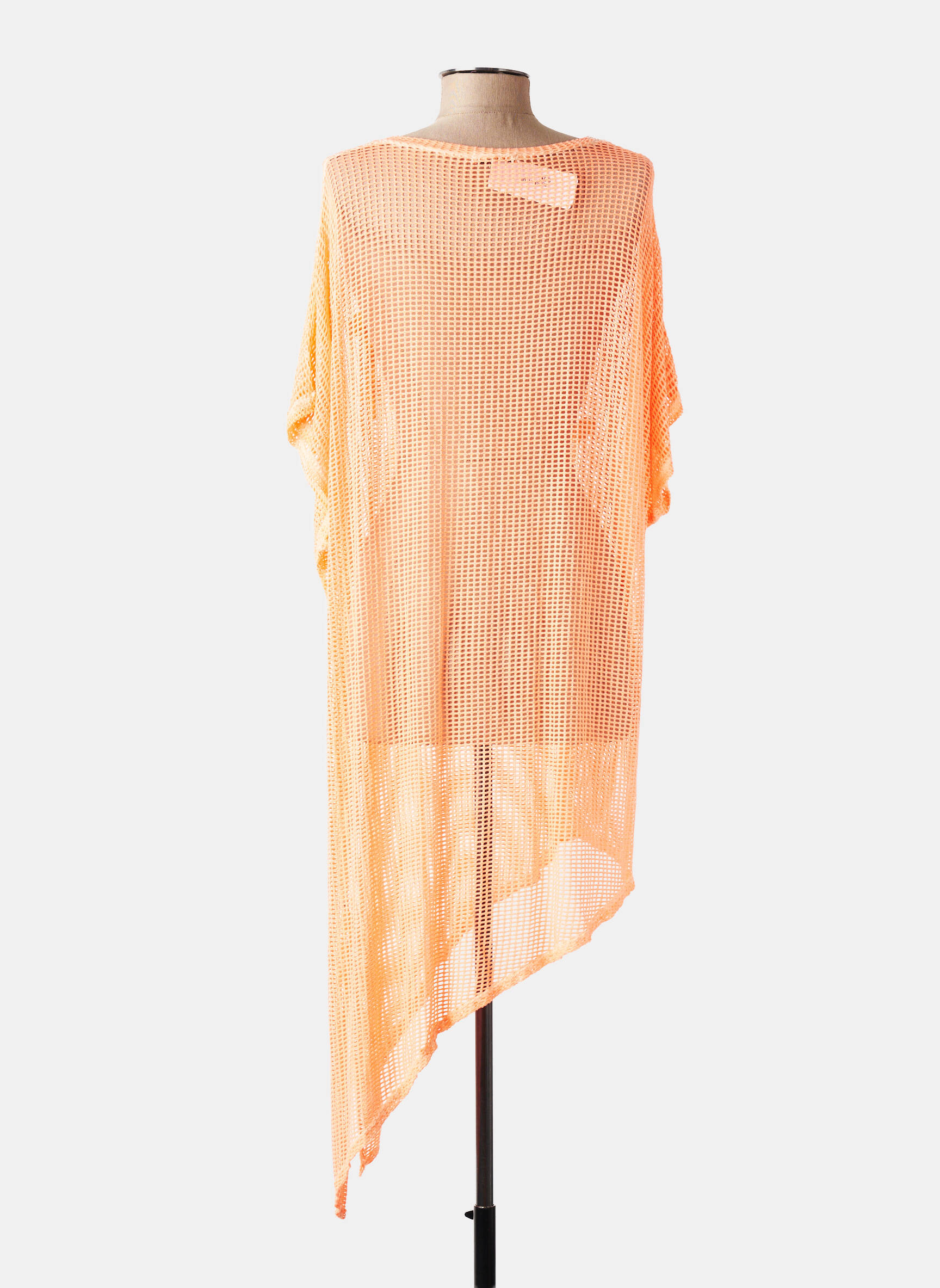 Trumpa rankovė tunika lengva ir skaidri oranžinė NEW COLLECTION moteris