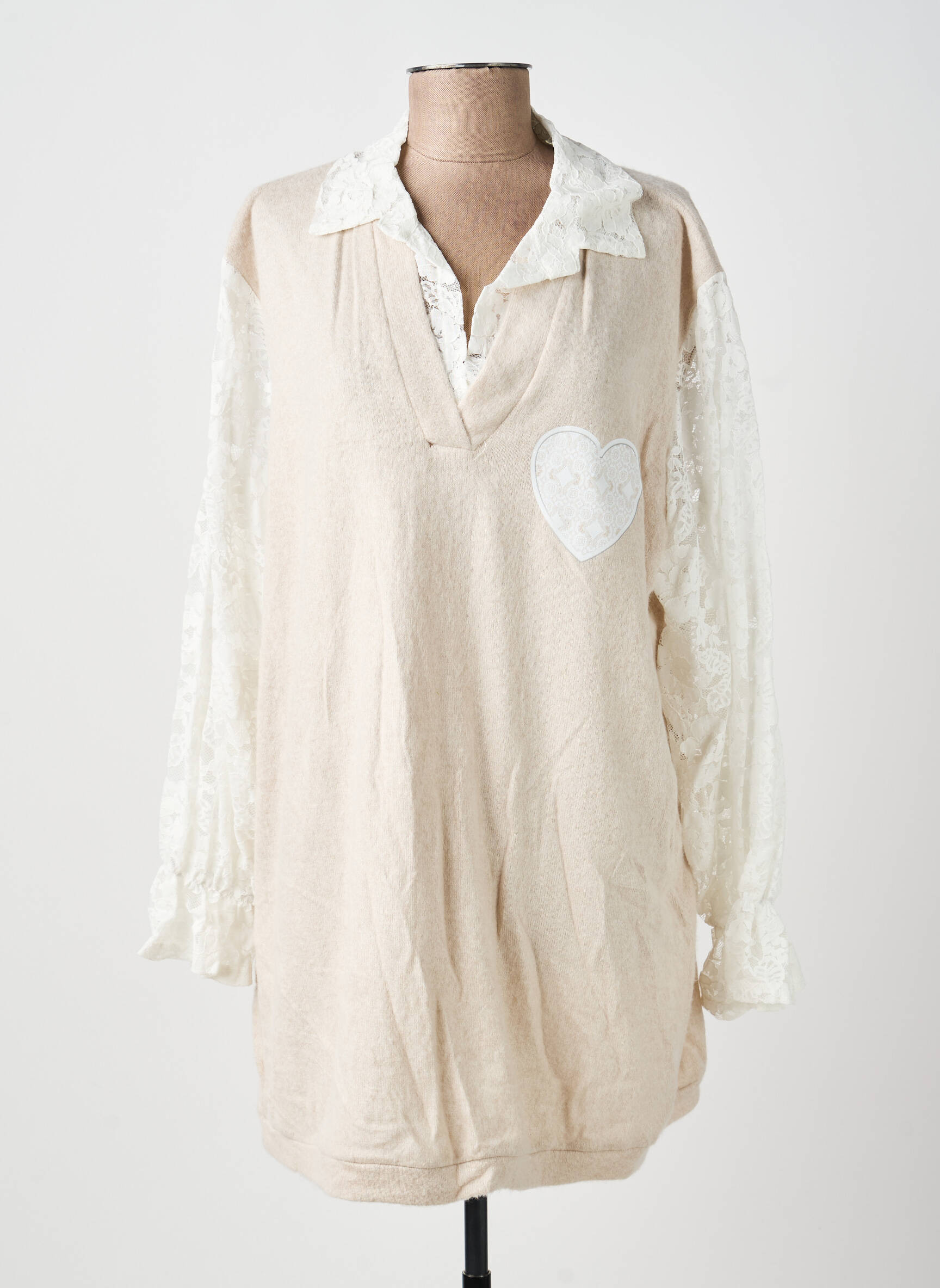 Ilgų rankovių tunika marškinių apykaklė bežinis NEW COLLECTION moteris