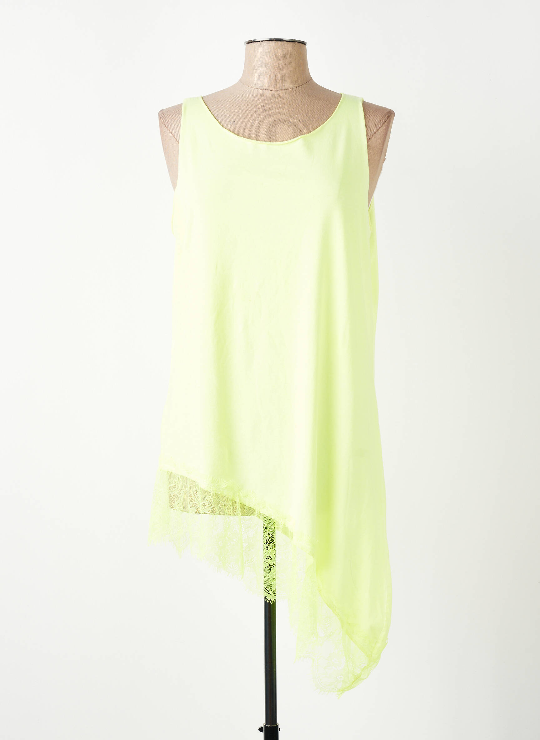 Viršūnė tamprumas be rankų geltona NEW COLLECTION moteris