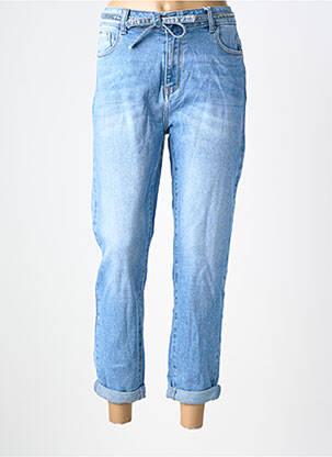 Tiesios kirpimo džinsai aukšta talija aukšta talija mėlyna REDBERRY moteris