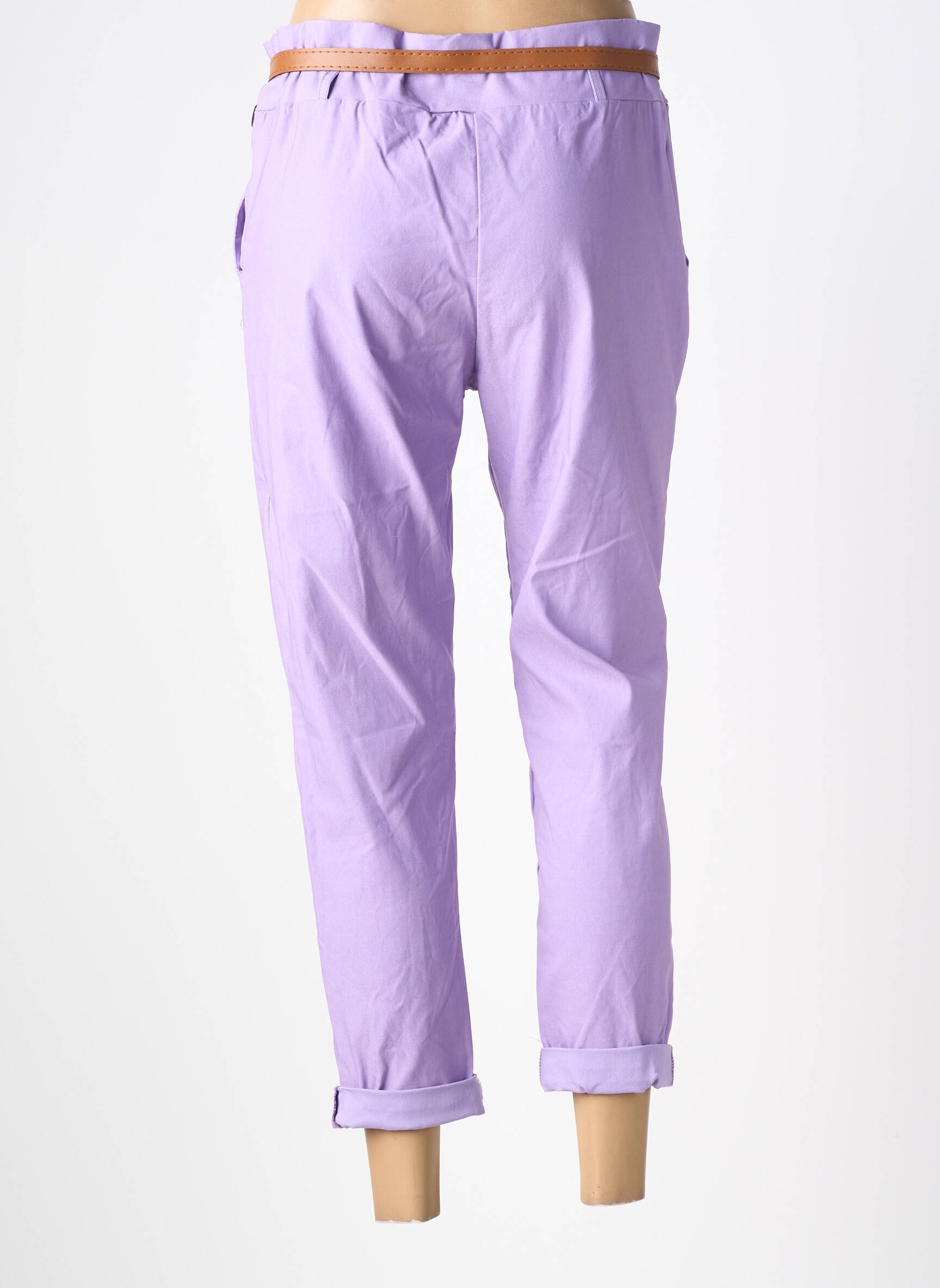 7/8 kelnės tamprumas normala dydis violetinis MADE IN ITALY moteris