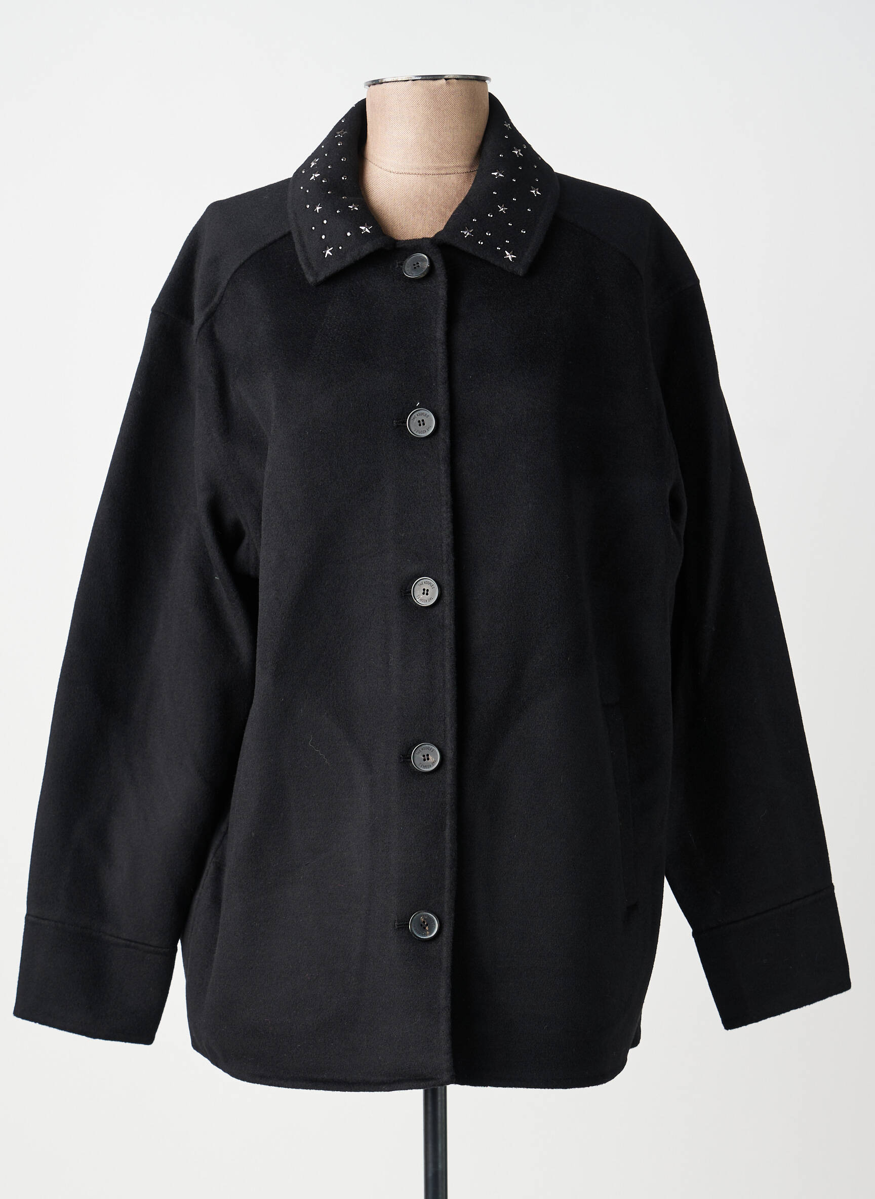 Kasdienis švarkas tiesi kirpimas juodas THE KOOPLES moteris