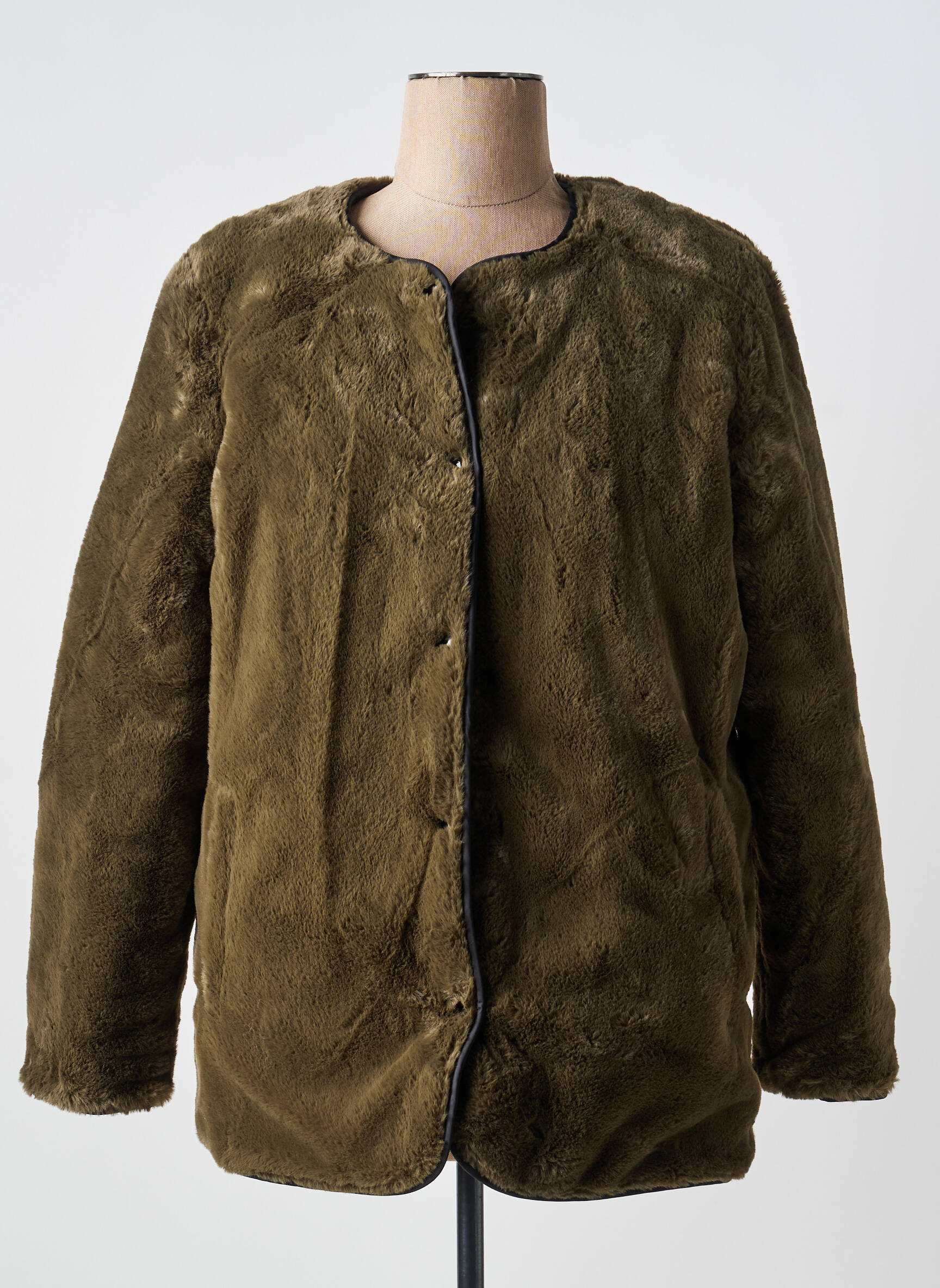 Kasdienis švarkas apvalus kaklas žalias THE KOOPLES moteris