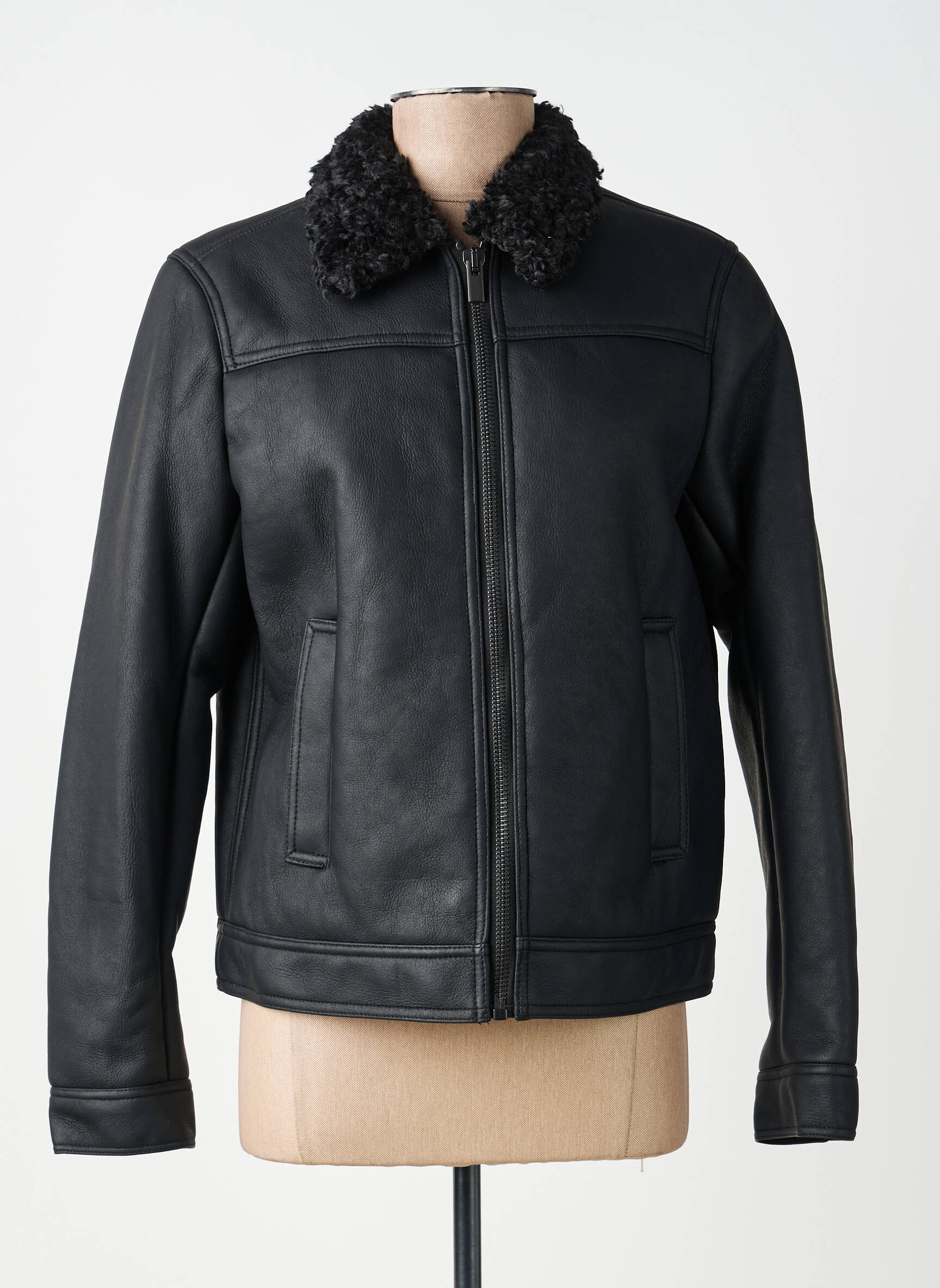 Dirbtinės odos striukė kišenės juodas THE KOOPLES moteris