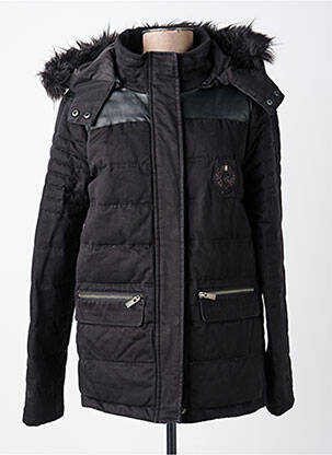 Pūkinė striukė ilgos rankovės su gobtuvu juodas THE KOOPLES moteris