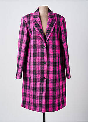 Ilgas paltas tiesi kirpimas be gobtuvų violetinis THE KOOPLES moteris