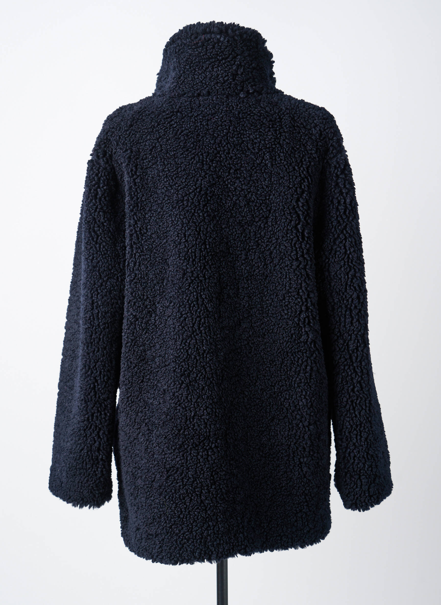 Ilgas paltas tiesi kirpimas be gobtuvų mėlyna THE KOOPLES moteris