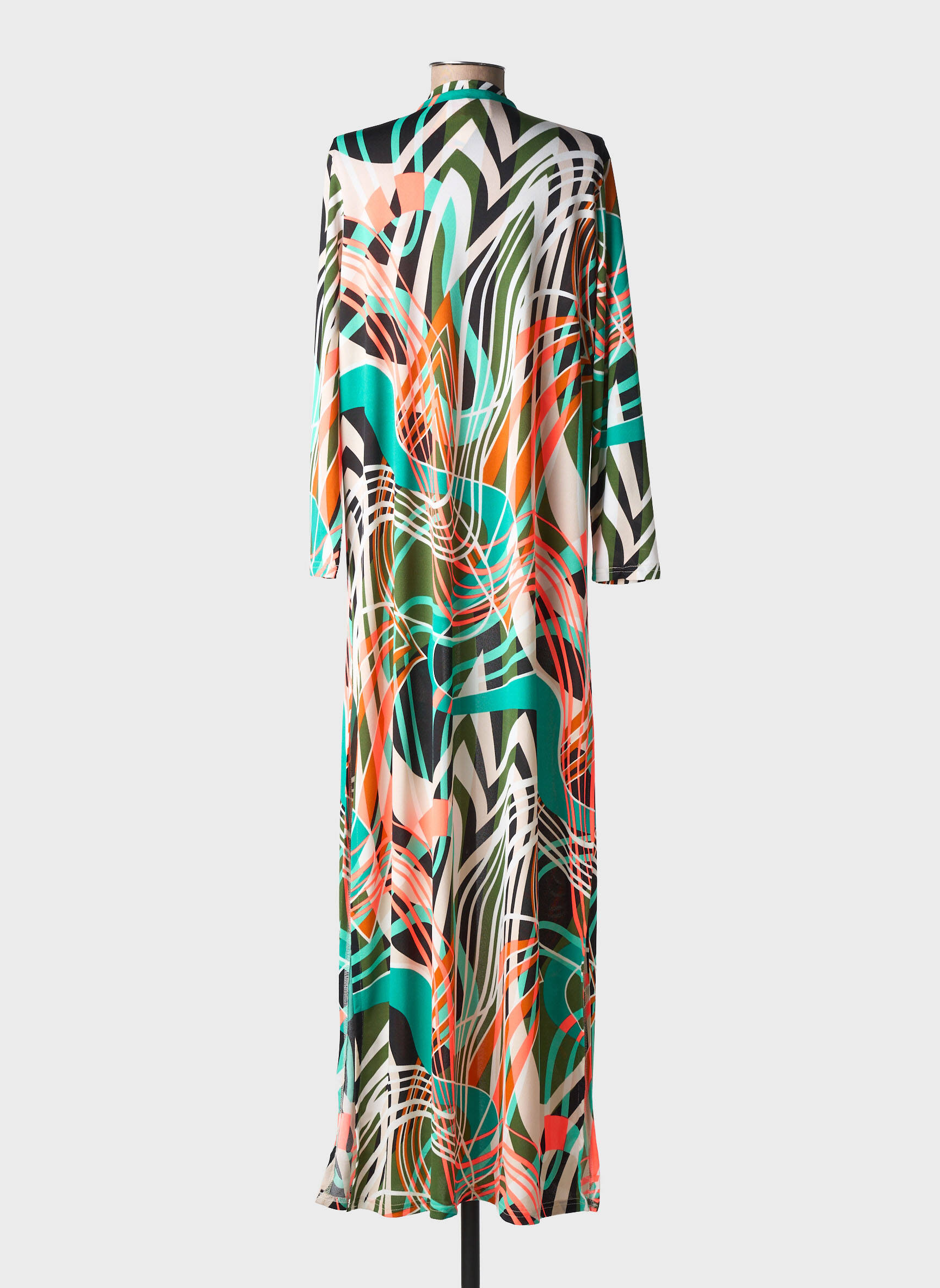 Kimono striukė ilgos rankovės žalias AU SOLEIL DE ST TROPEZ moteris