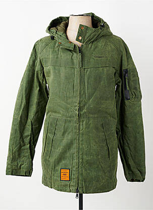 Parka ilgos rankovės su gobtuvu žalias BOMBERS vyras