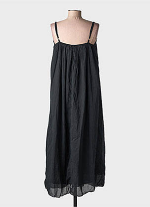 Ilga suknelė sklandi forma plonos dirželiai juodas NEW COLLECTION moteris