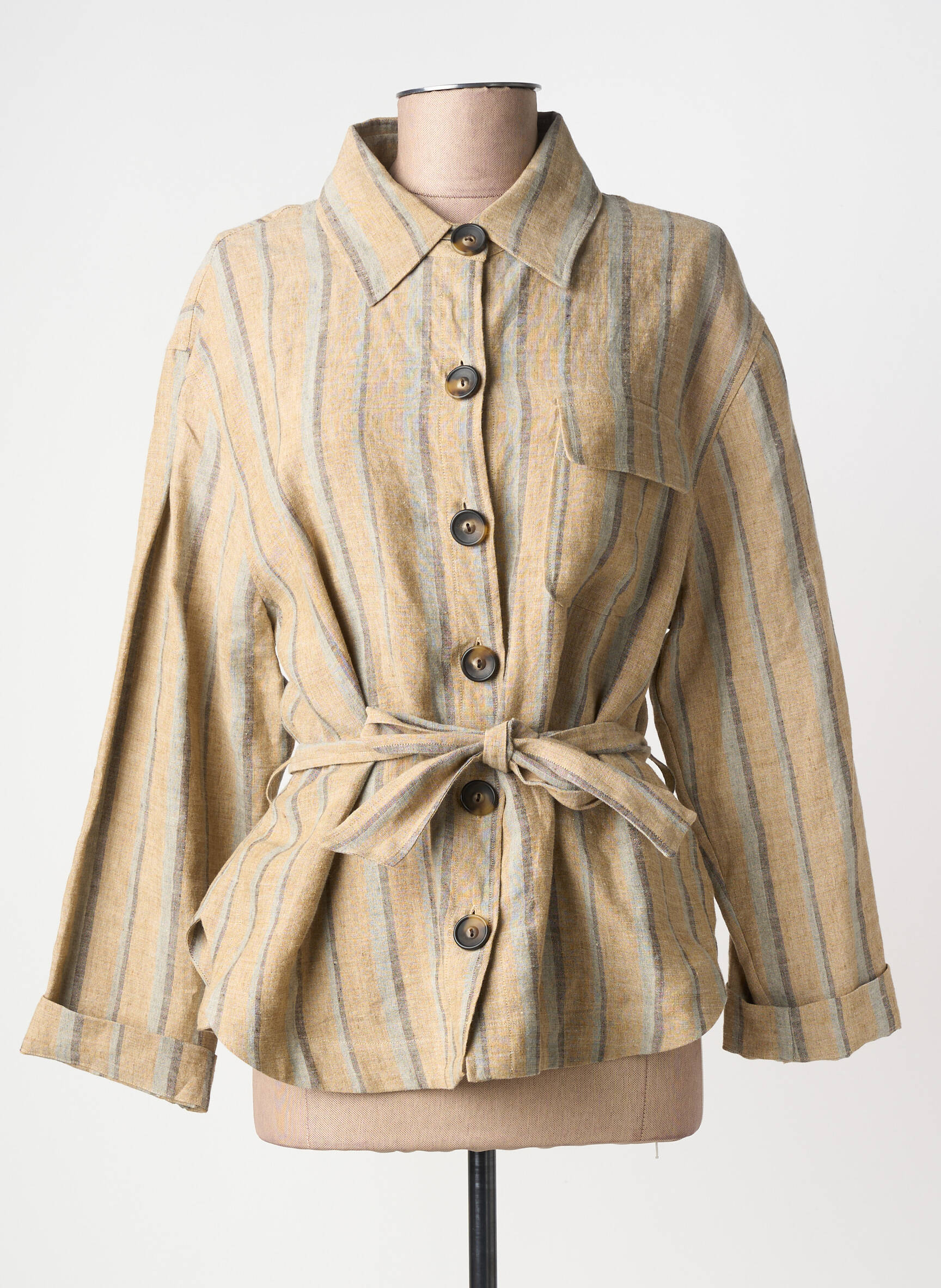 Kasdienis švarkas kišenės rudas DIEGA moteris