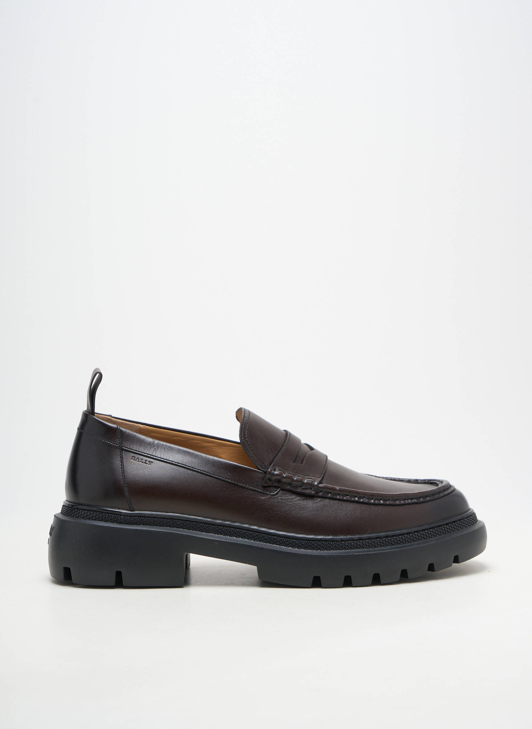 Mokasīnai lygus medžiaga platforma rudas BALLY vyras