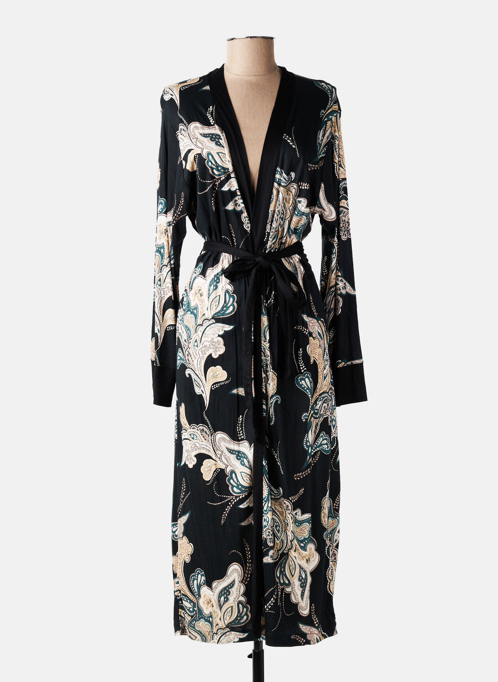 Kimono striukė ilgos rankovės juodas CALIDA moteris