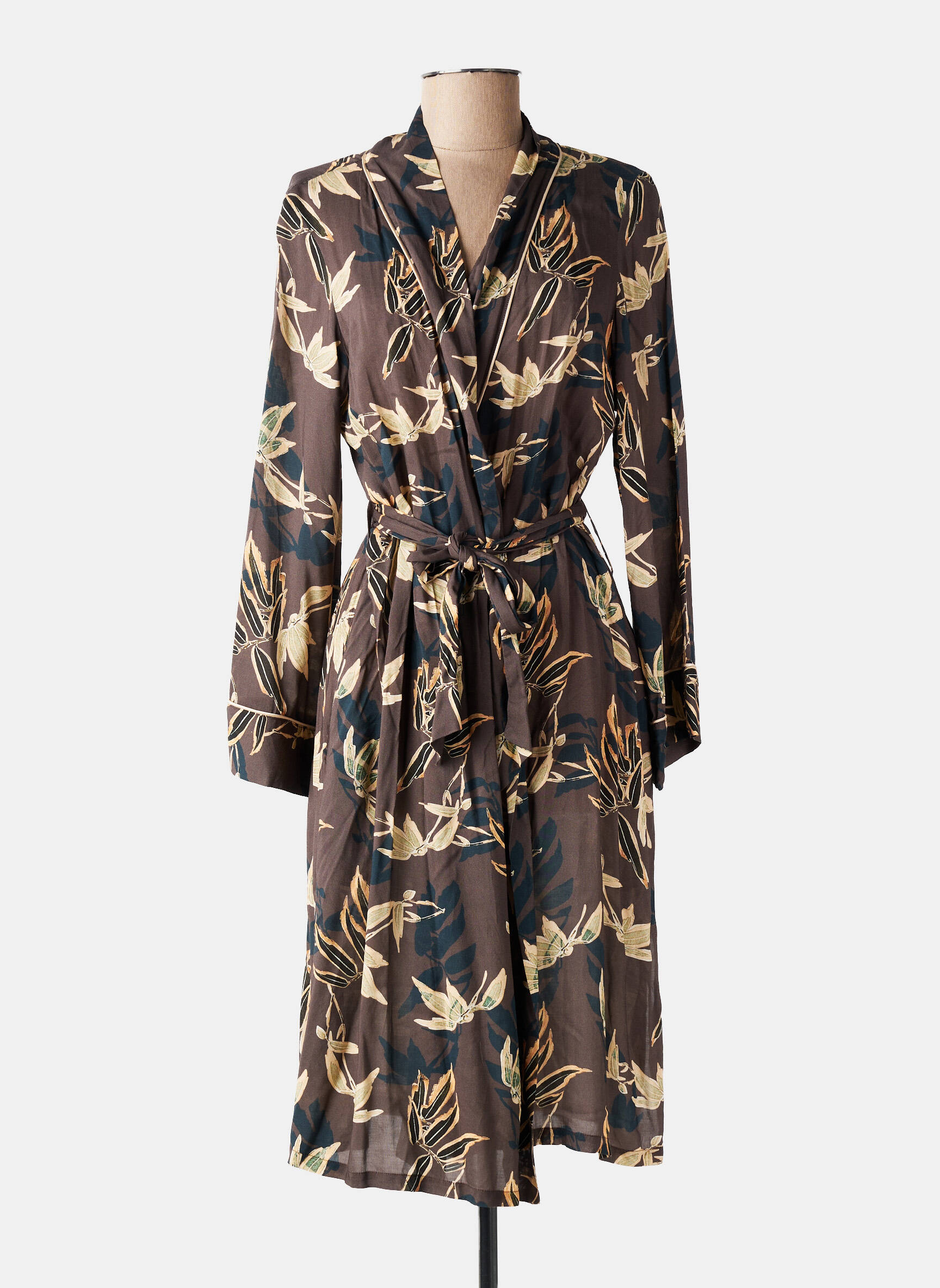 Kimono striukė ilgos rankovės rudas PILUS moteris