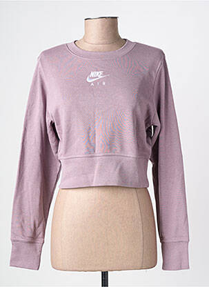Megztinis tamprumas ilgos rankovės violetinis NIKE moteris