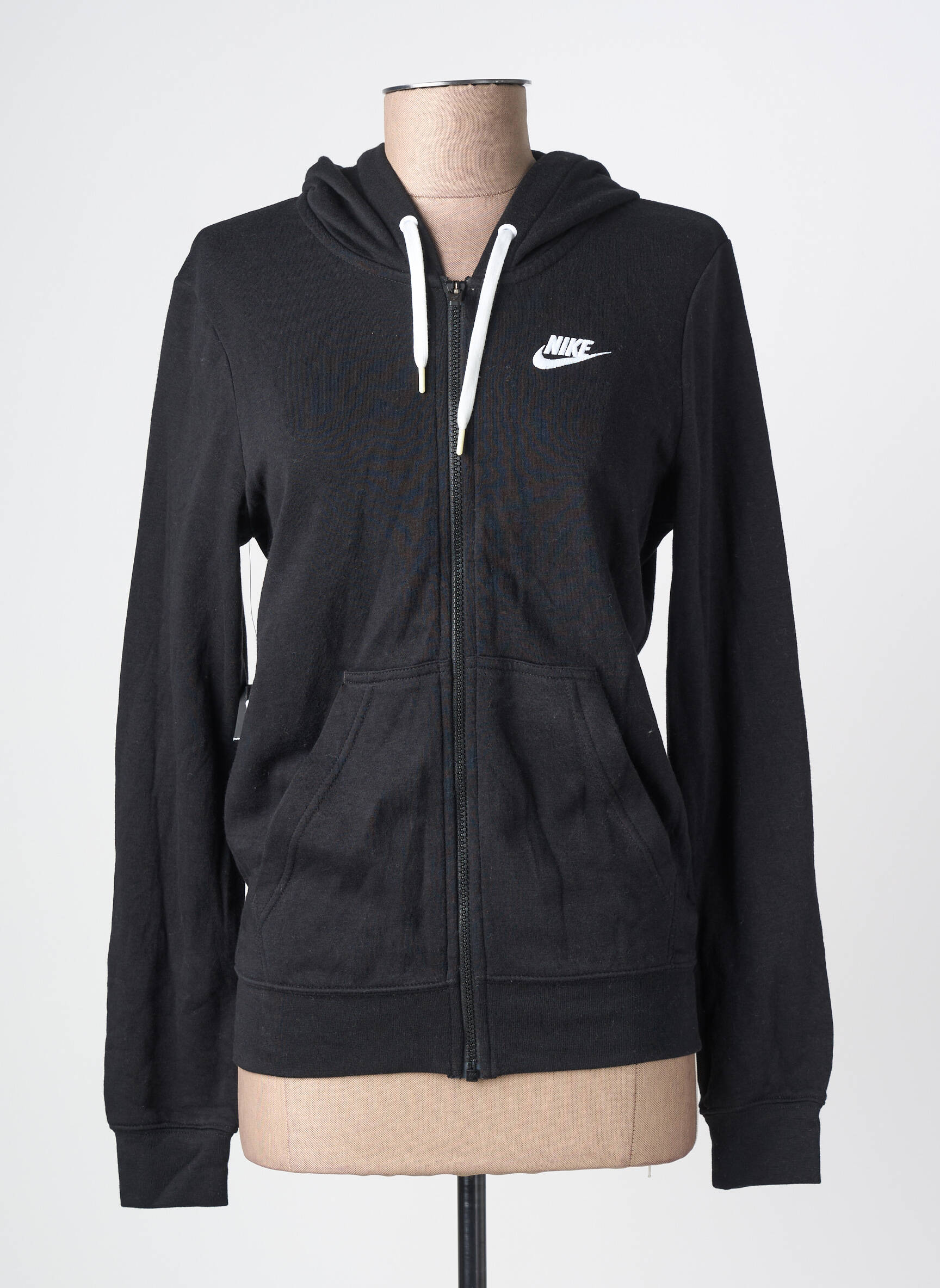 Kasdienis švarkas priekinis užtrauktukas juodas NIKE moteris