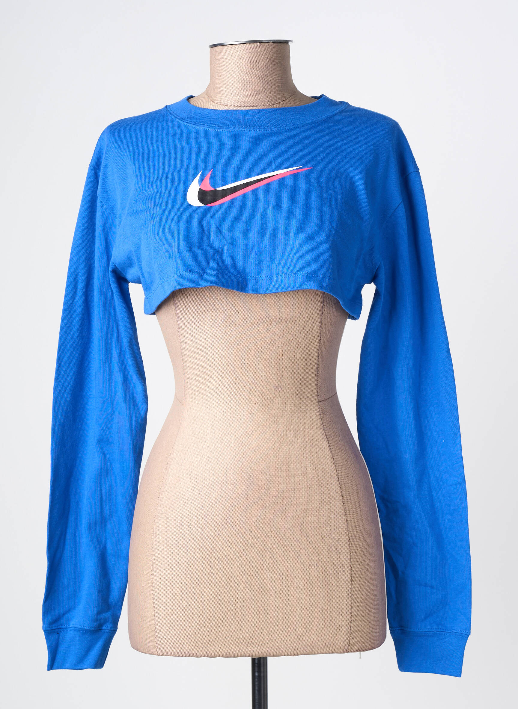 Mikroskopas tamprumas ilgos rankovės mėlyna NIKE moteris