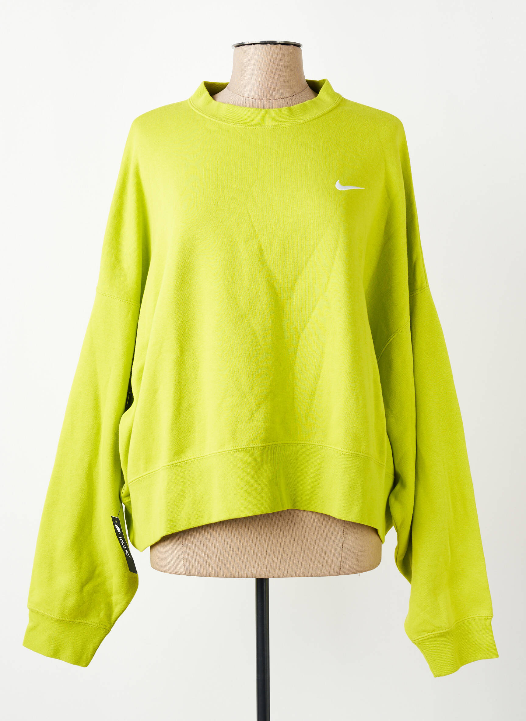 Mikroskopas jersey audinys ilgos rankovės žalias NIKE moteris
