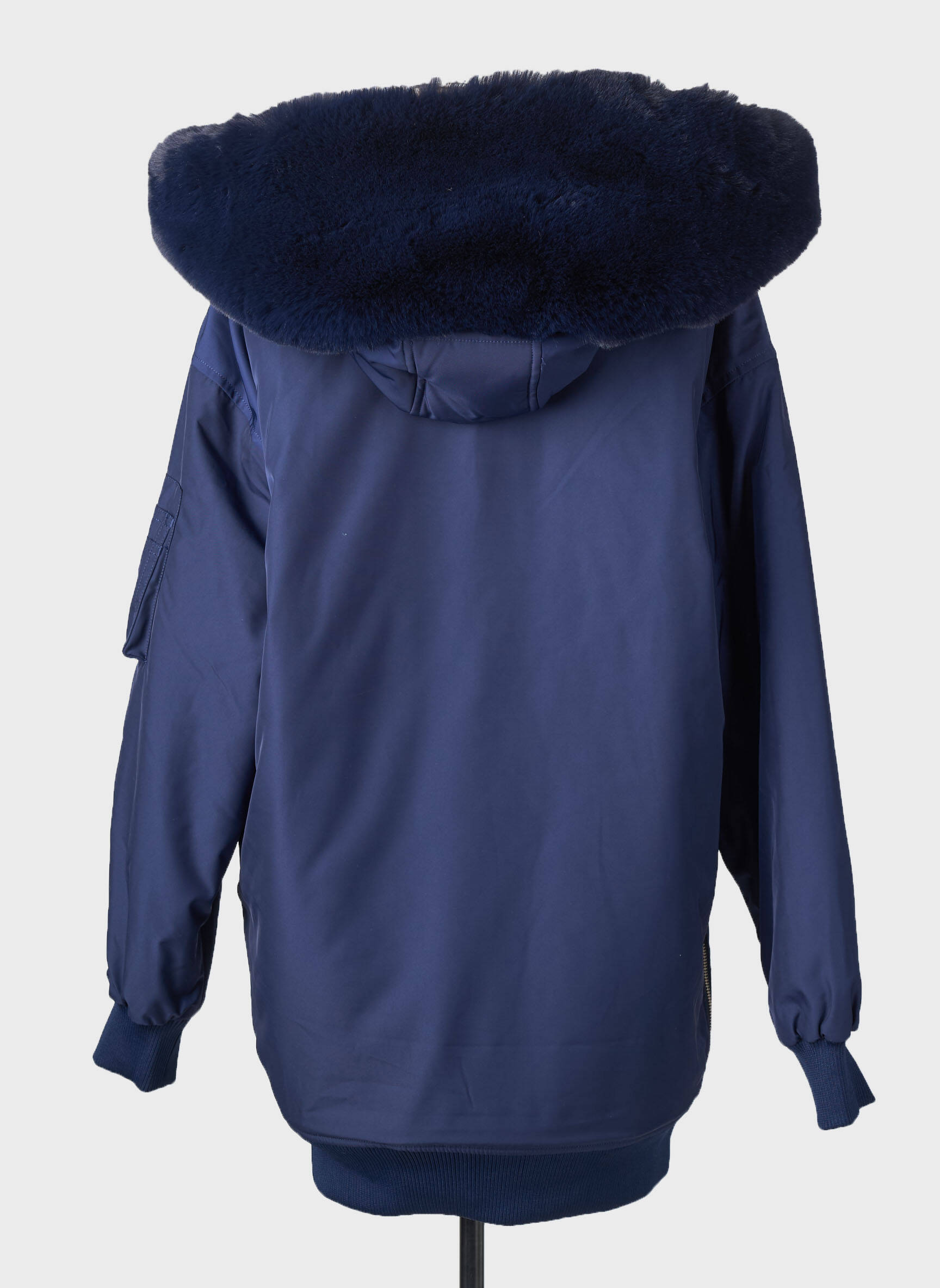 Parka priekinis užtrauktukas su gobtuvu mėlyna BOMBERS moteris